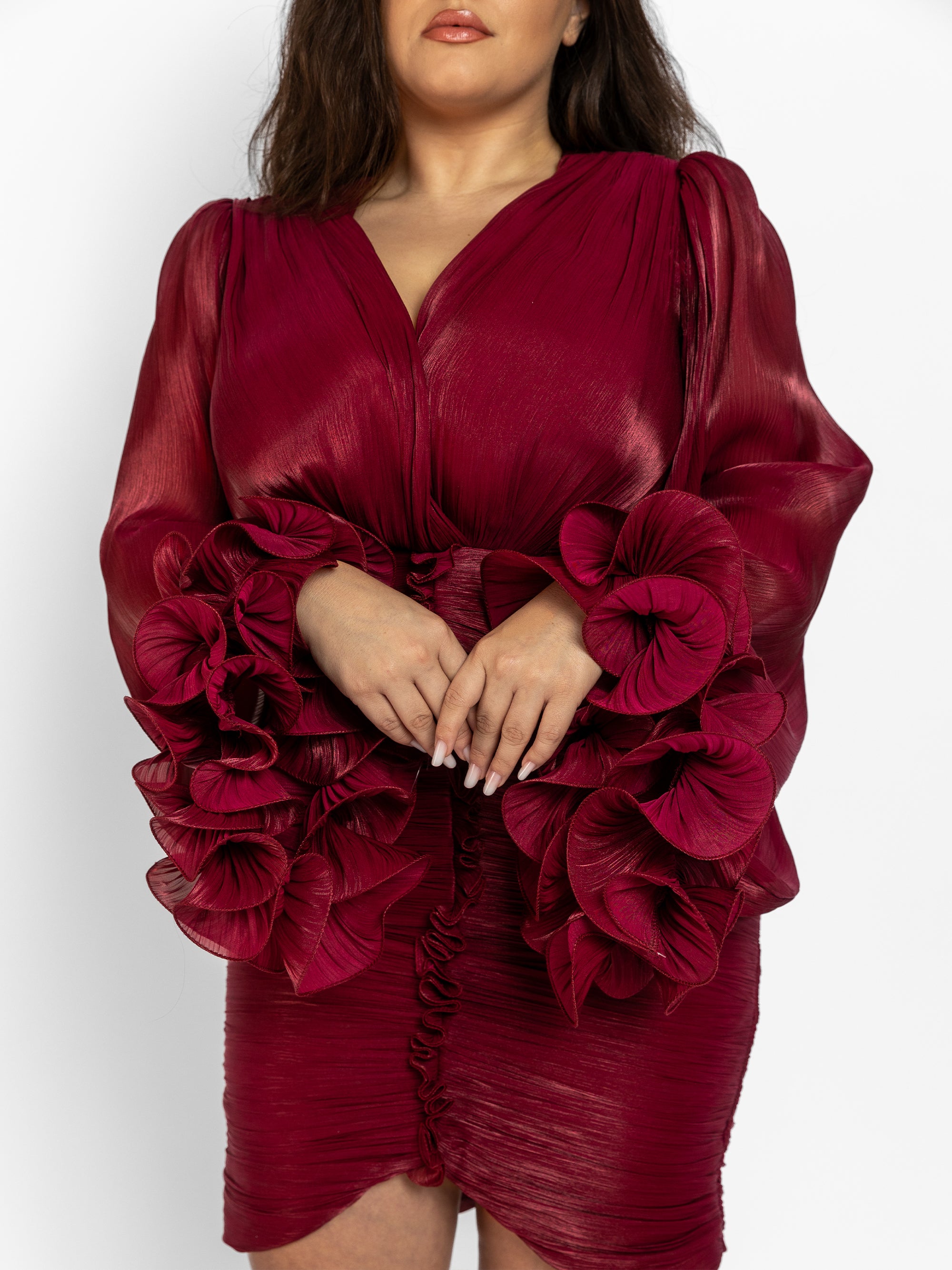 Rochie Scurta "Anemona", Burgundy