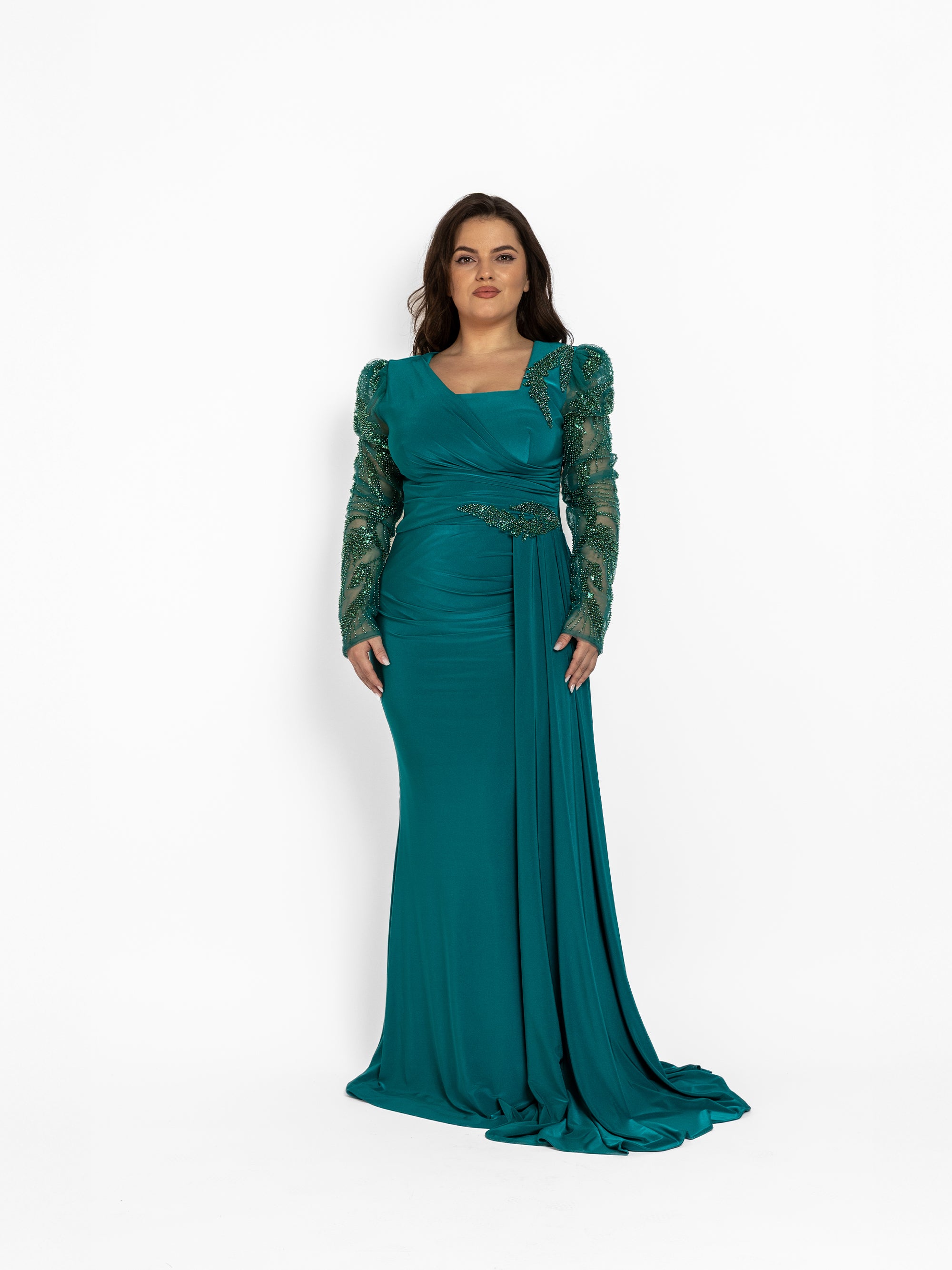Rochie Lunga "Alezeea", Verde