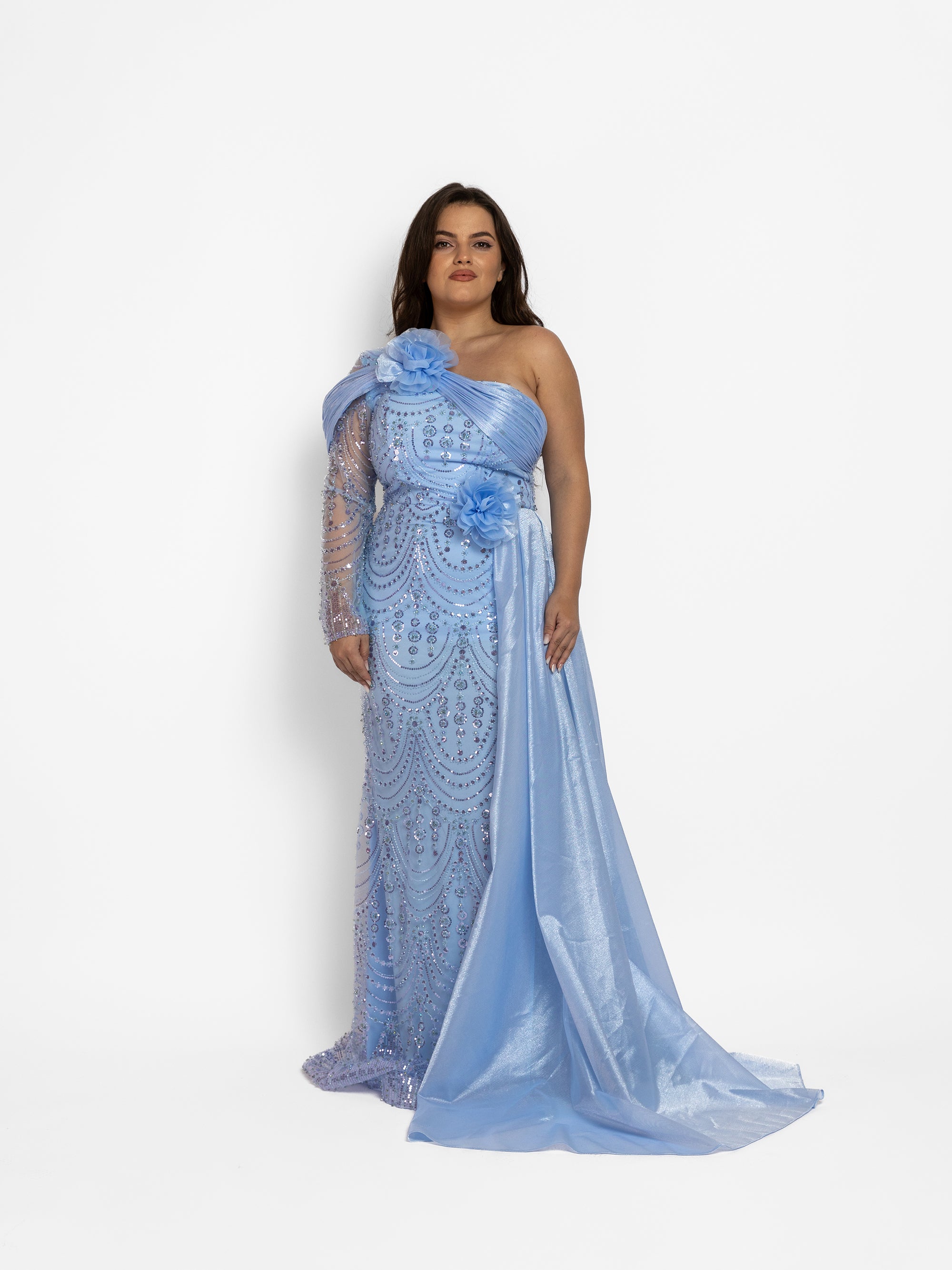 Rochie Lunga "Anastasia", Albastra