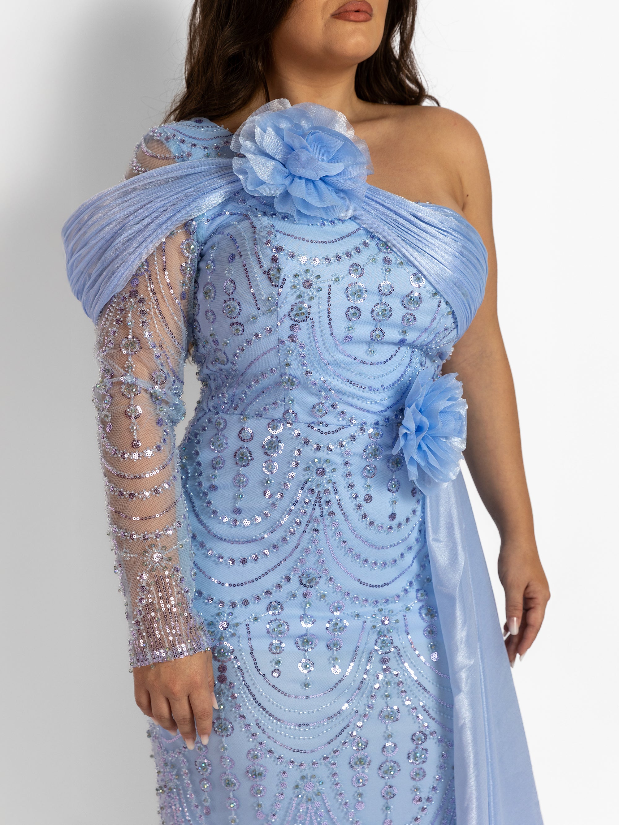 Rochie Lunga "Anastasia", Albastra