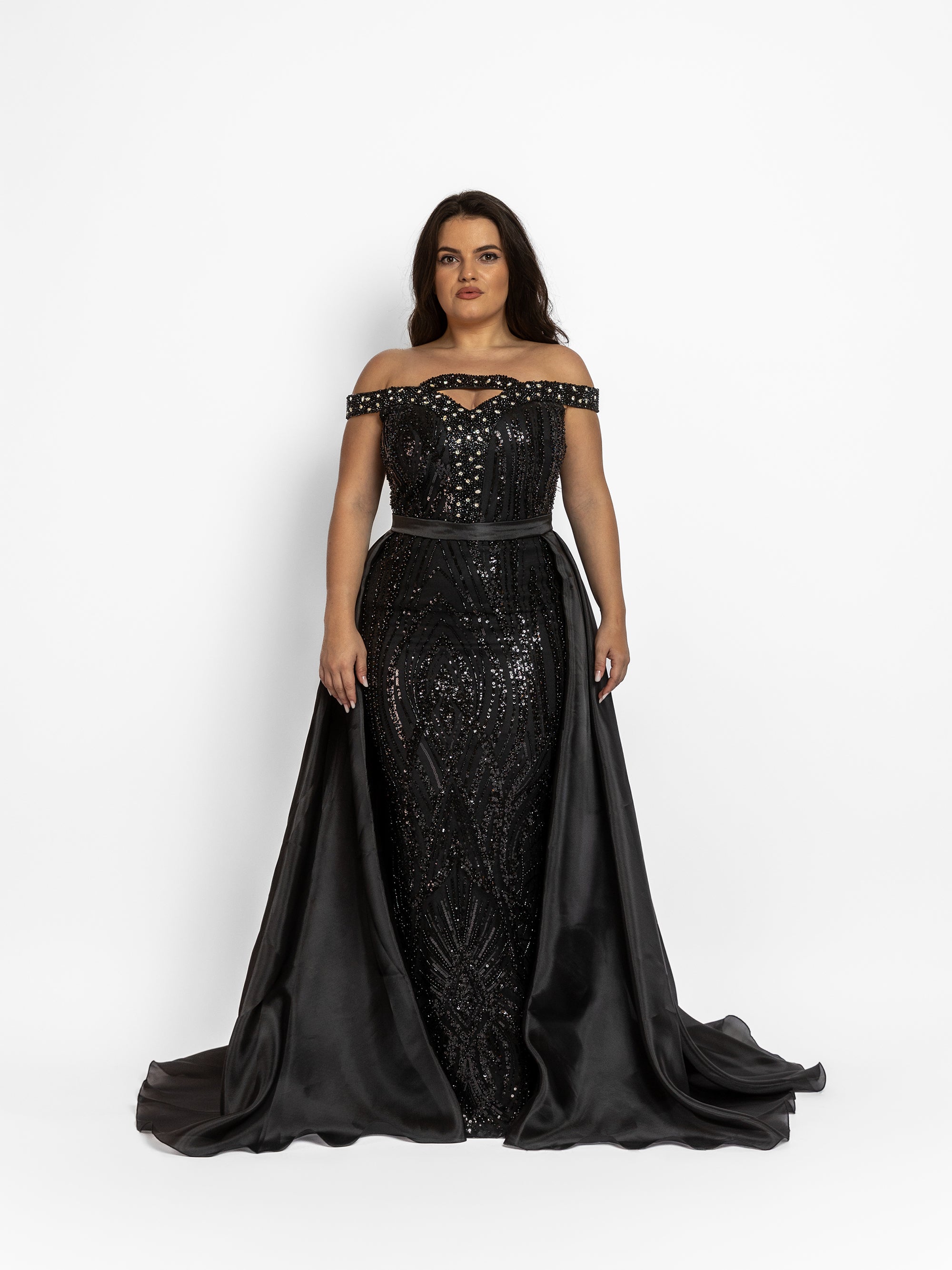 Rochie Lunga "Rebeca", Neagra