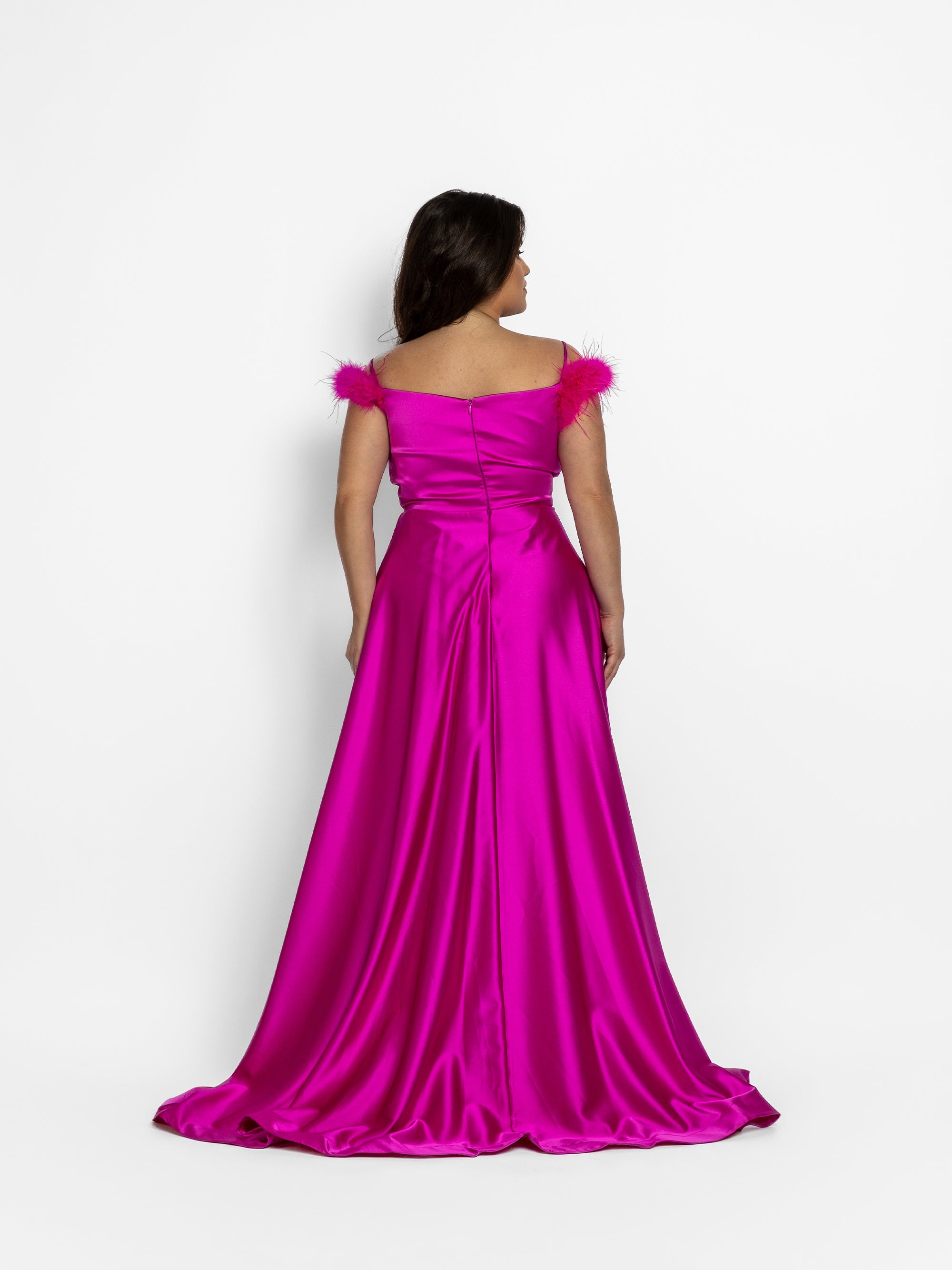 Rochie Lunga "Aya" Fucsia
