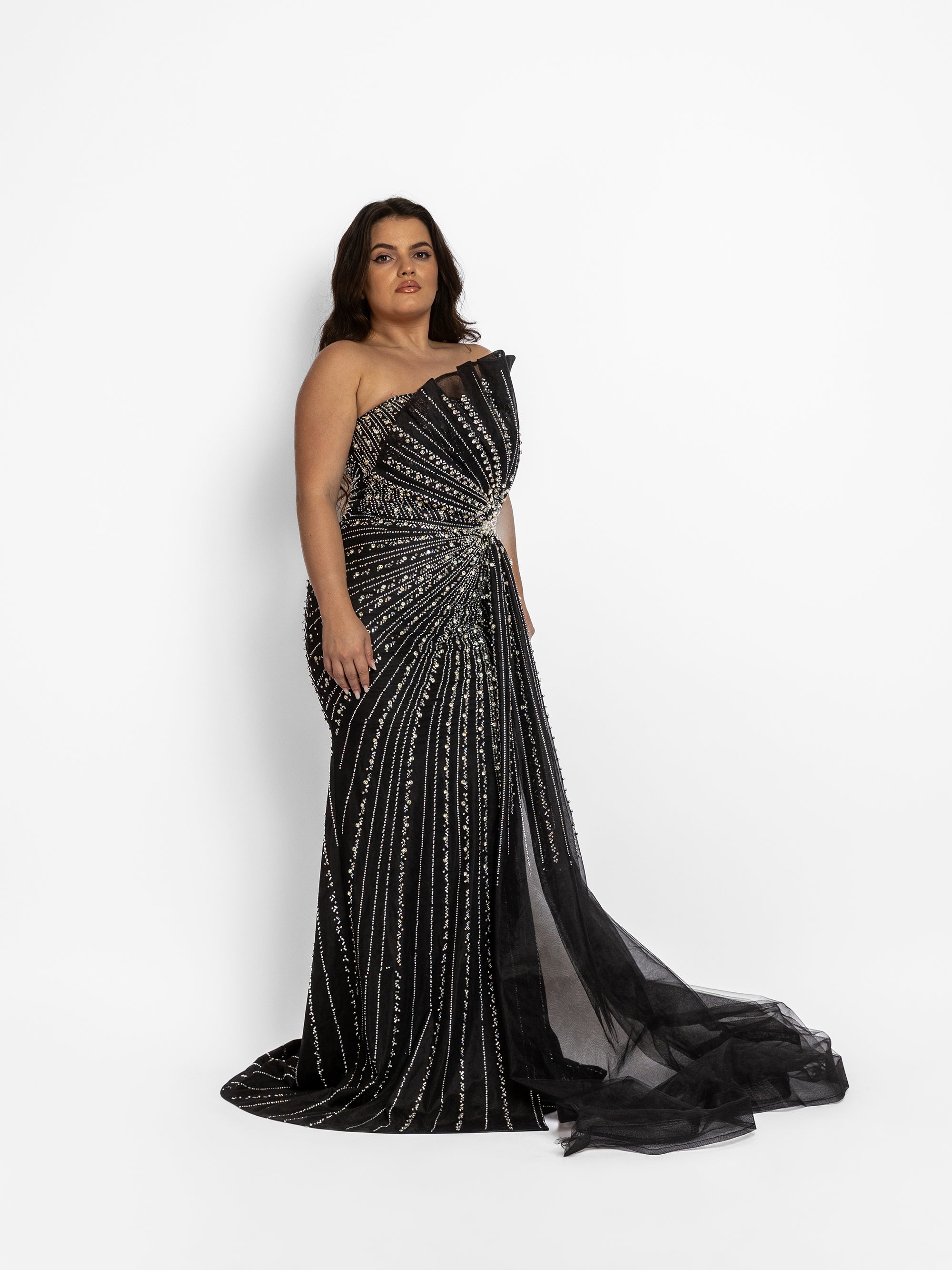 Rochie Lunga "Velorya Luxury", Neagra