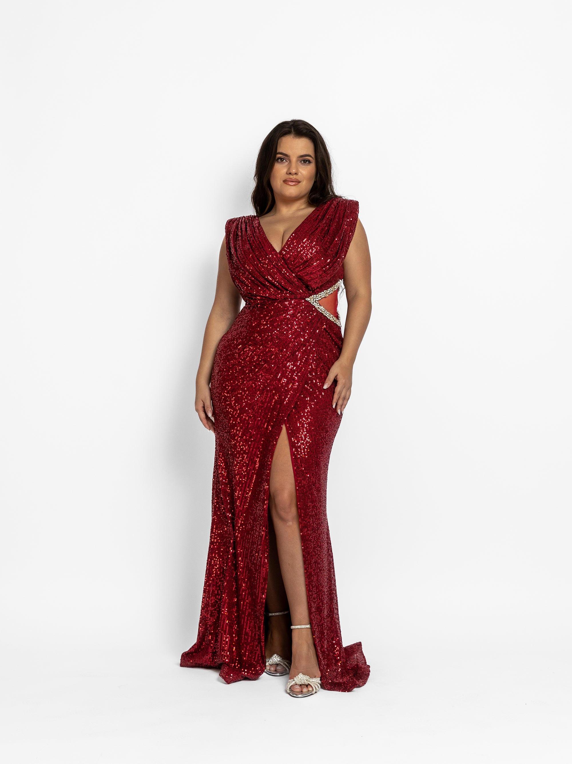 Rochie Lunga "Vera", Burgundy