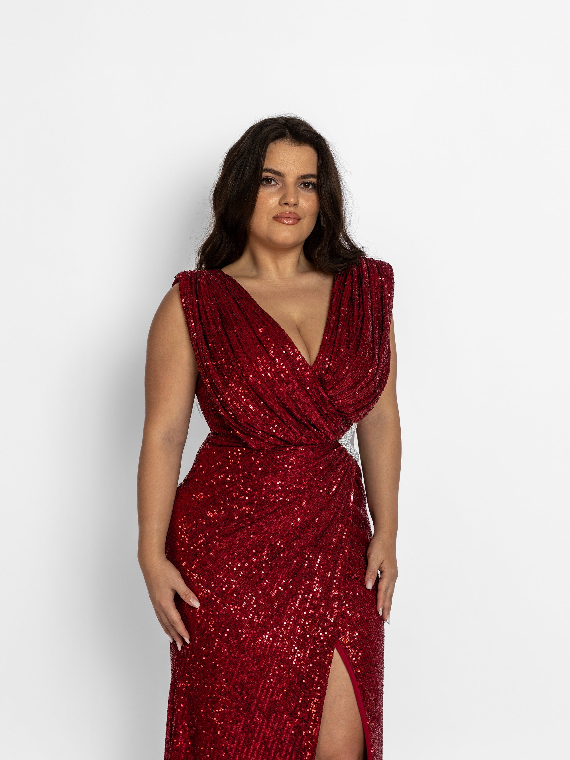 Rochie Lunga "Vera", Burgundy