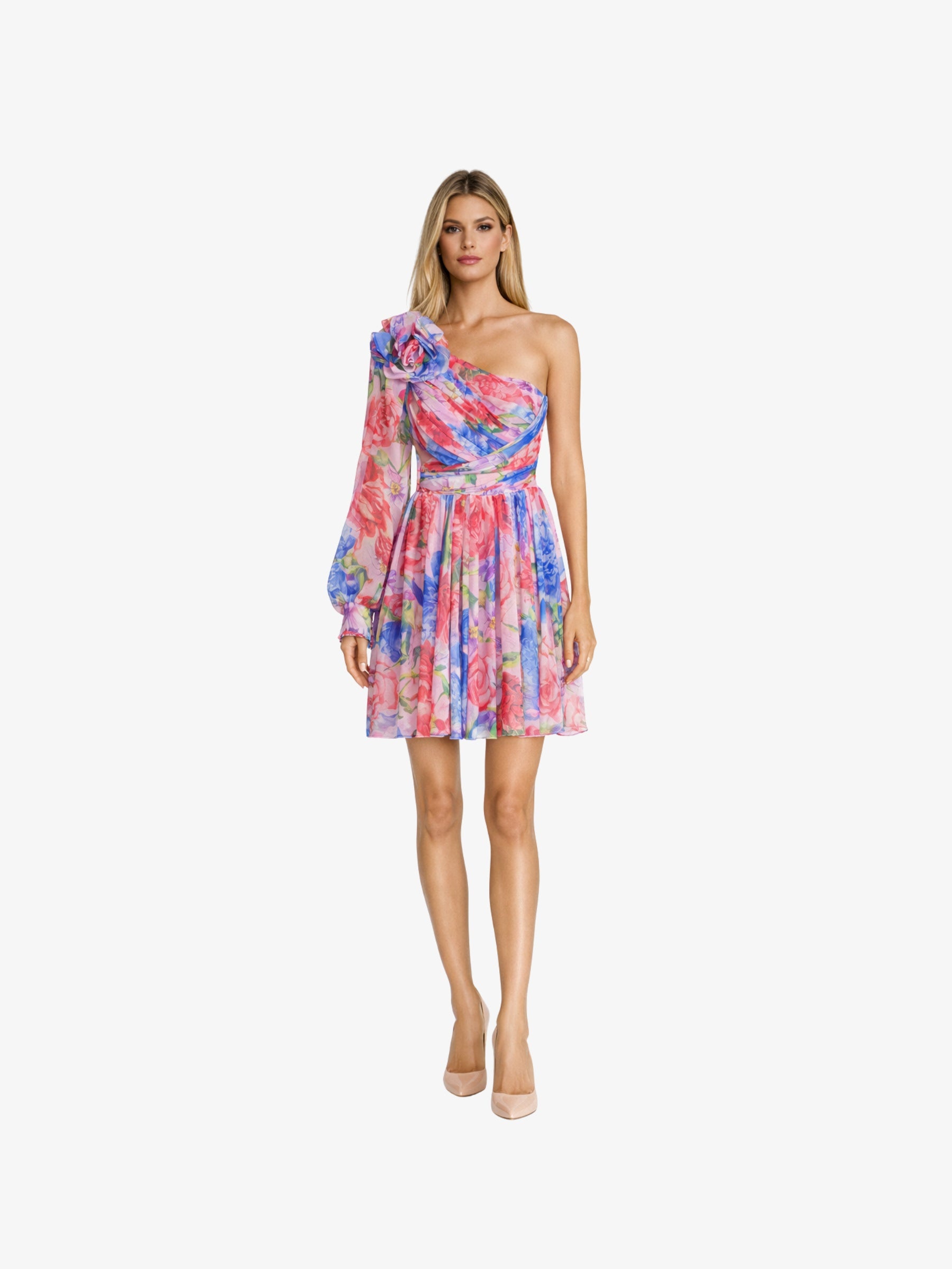 Rochie Scurta “Gardenia”, Roz