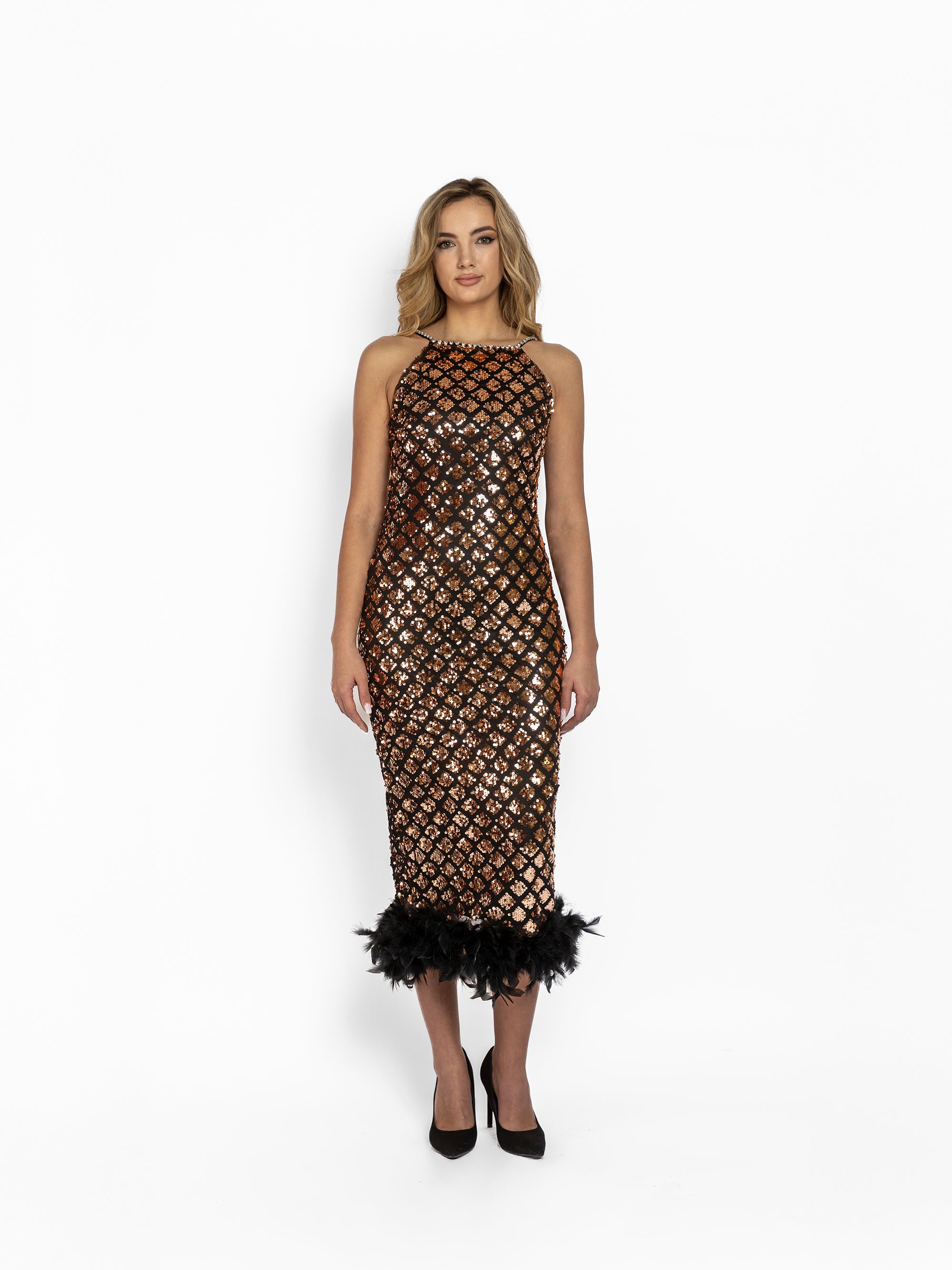 Rochie Midi "Patricia", Aurie