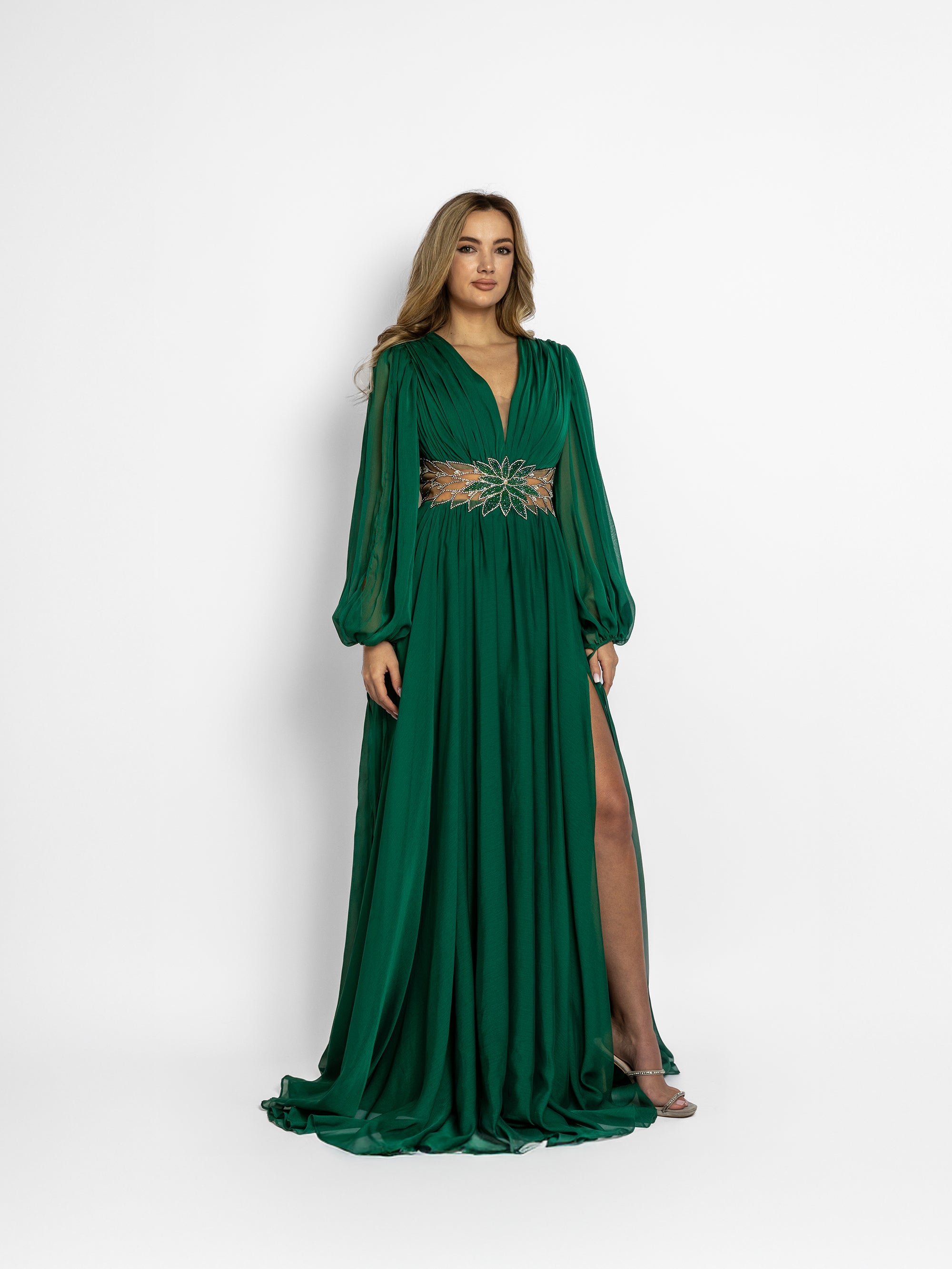 Rochie Lunga " Cassandra" Verde