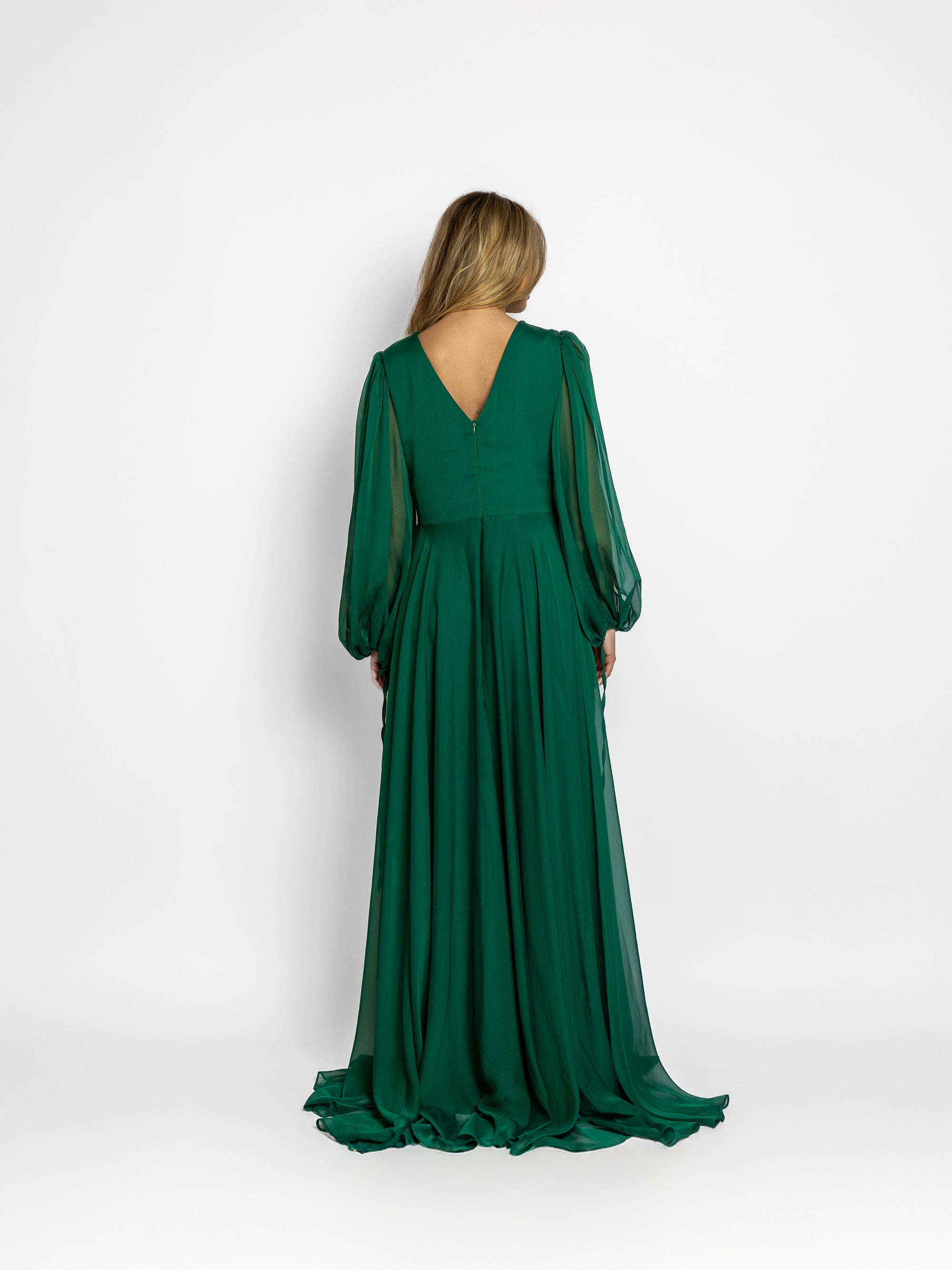 Rochie Lunga " Cassandra" Verde