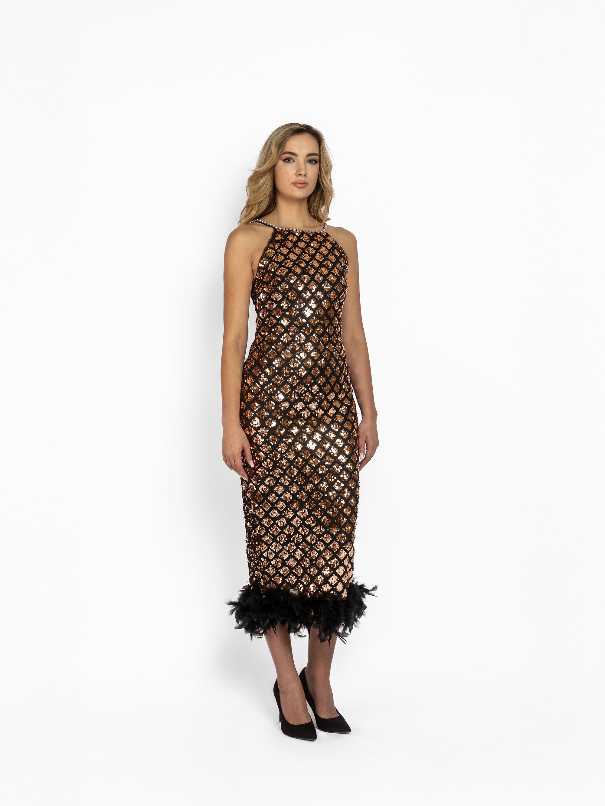 Rochie Midi "Patricia", Aurie