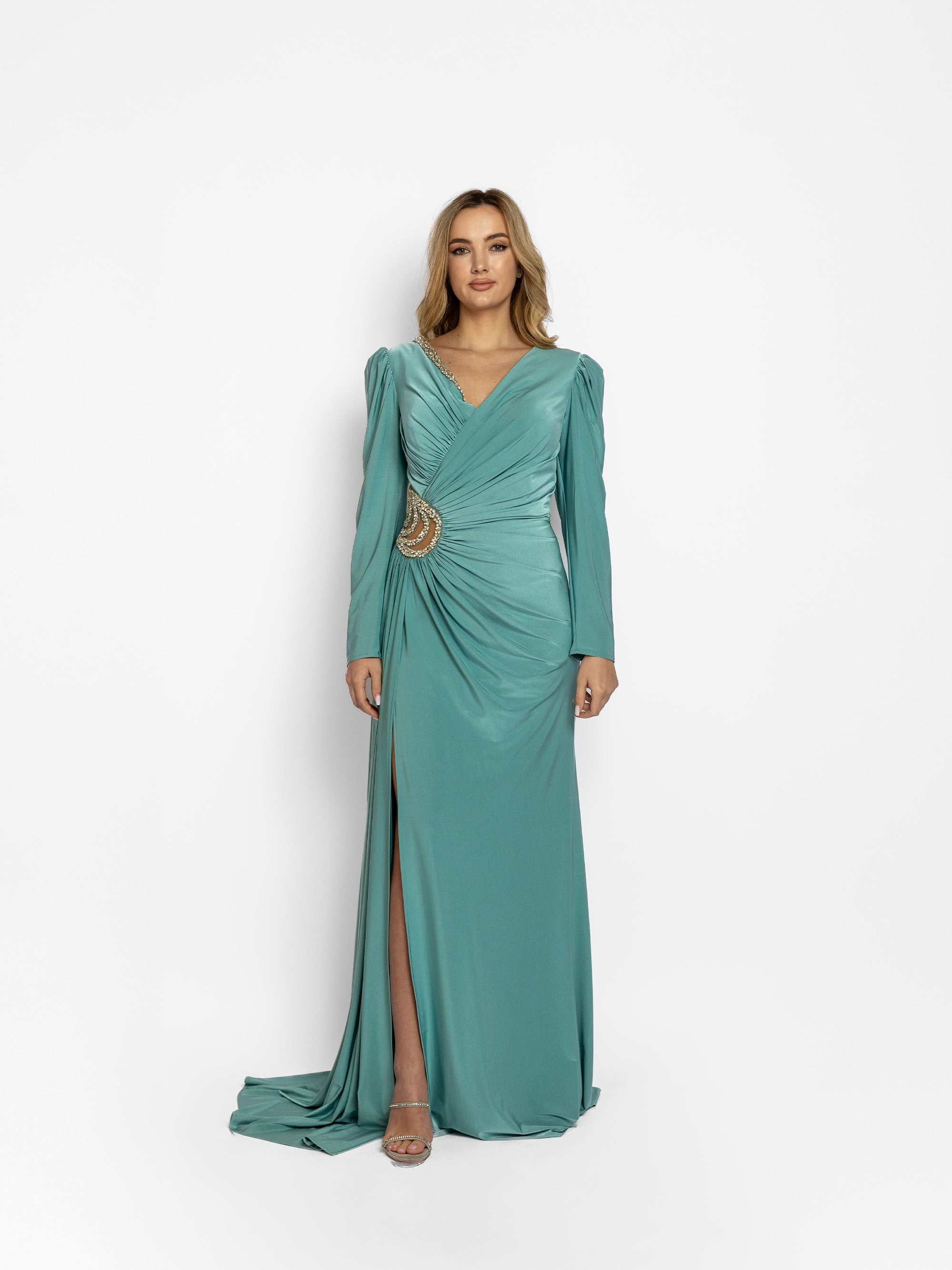 Rochie Lunga "Irma", Turcoaz