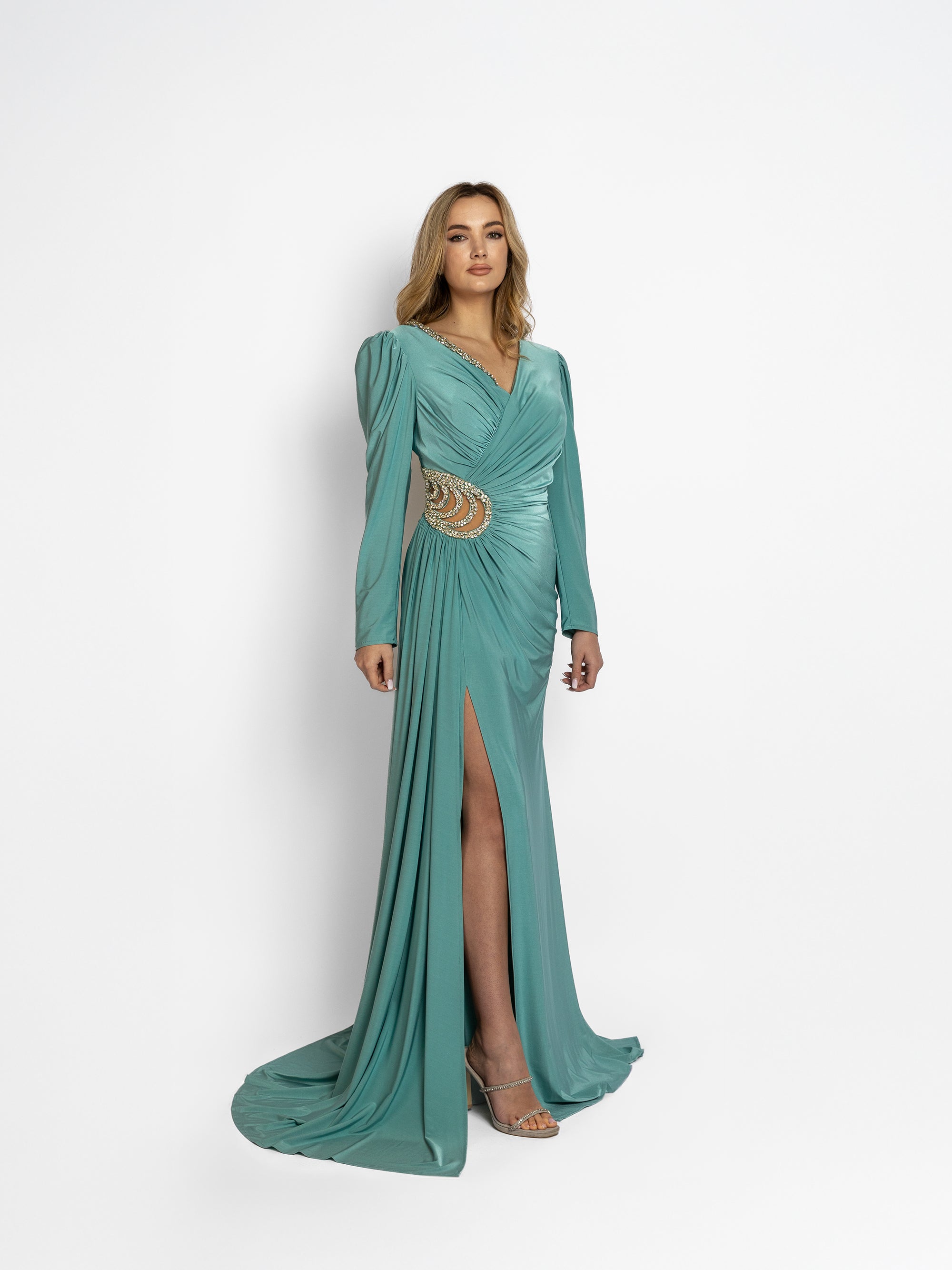 Rochie Lunga "Irma", Turcoaz