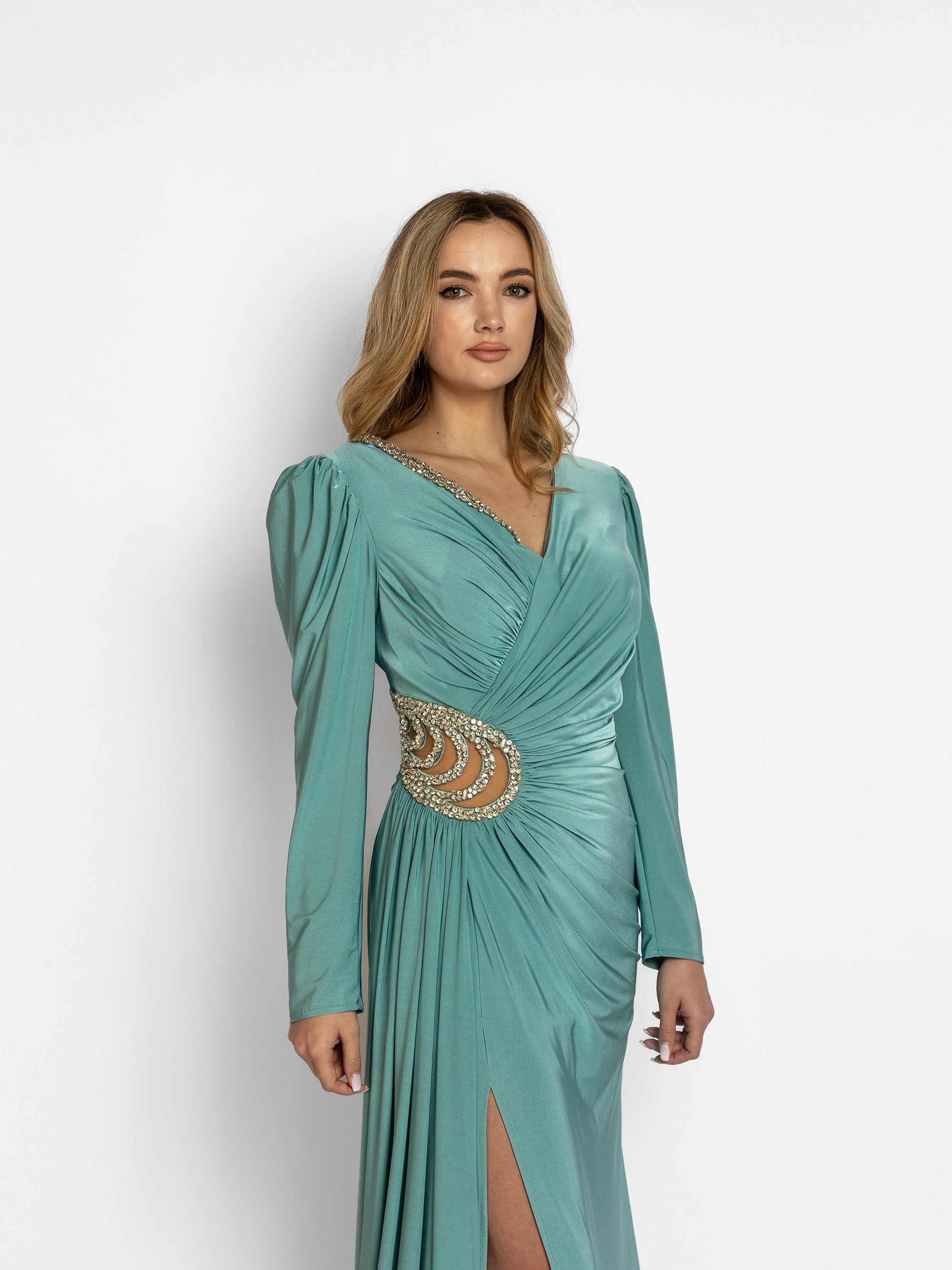 Rochie Lunga "Irma", Turcoaz