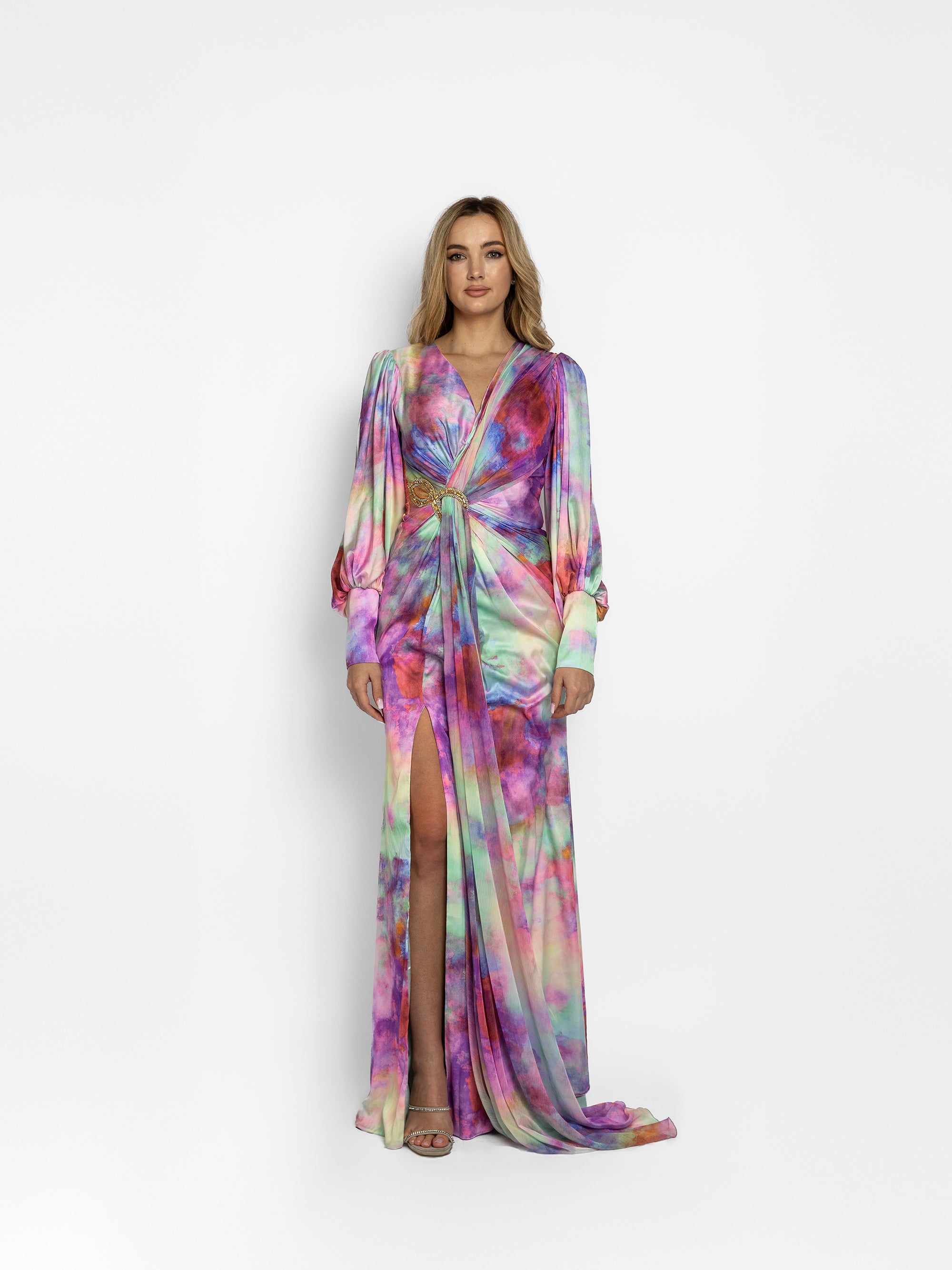 Rochie Lunga "Camelleon", Multicolora