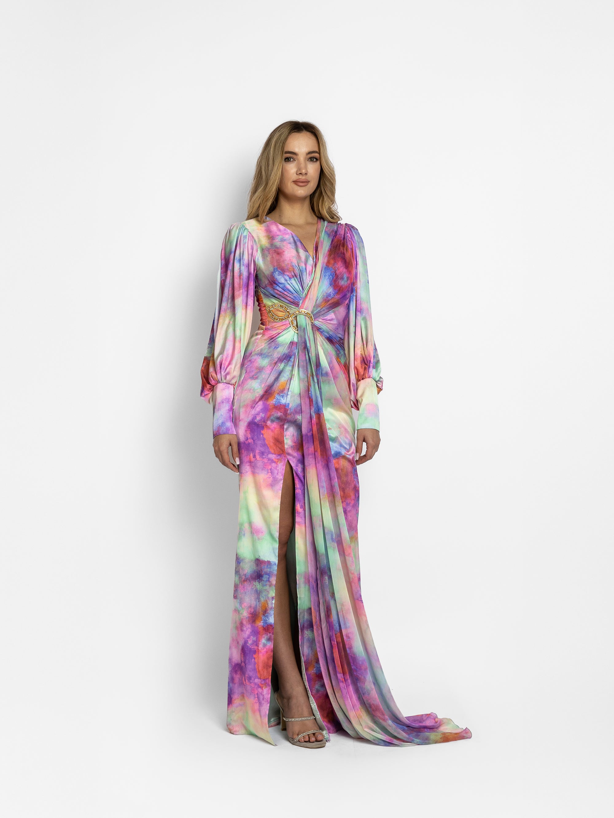 Rochie Lunga "Camelleon", Multicolora