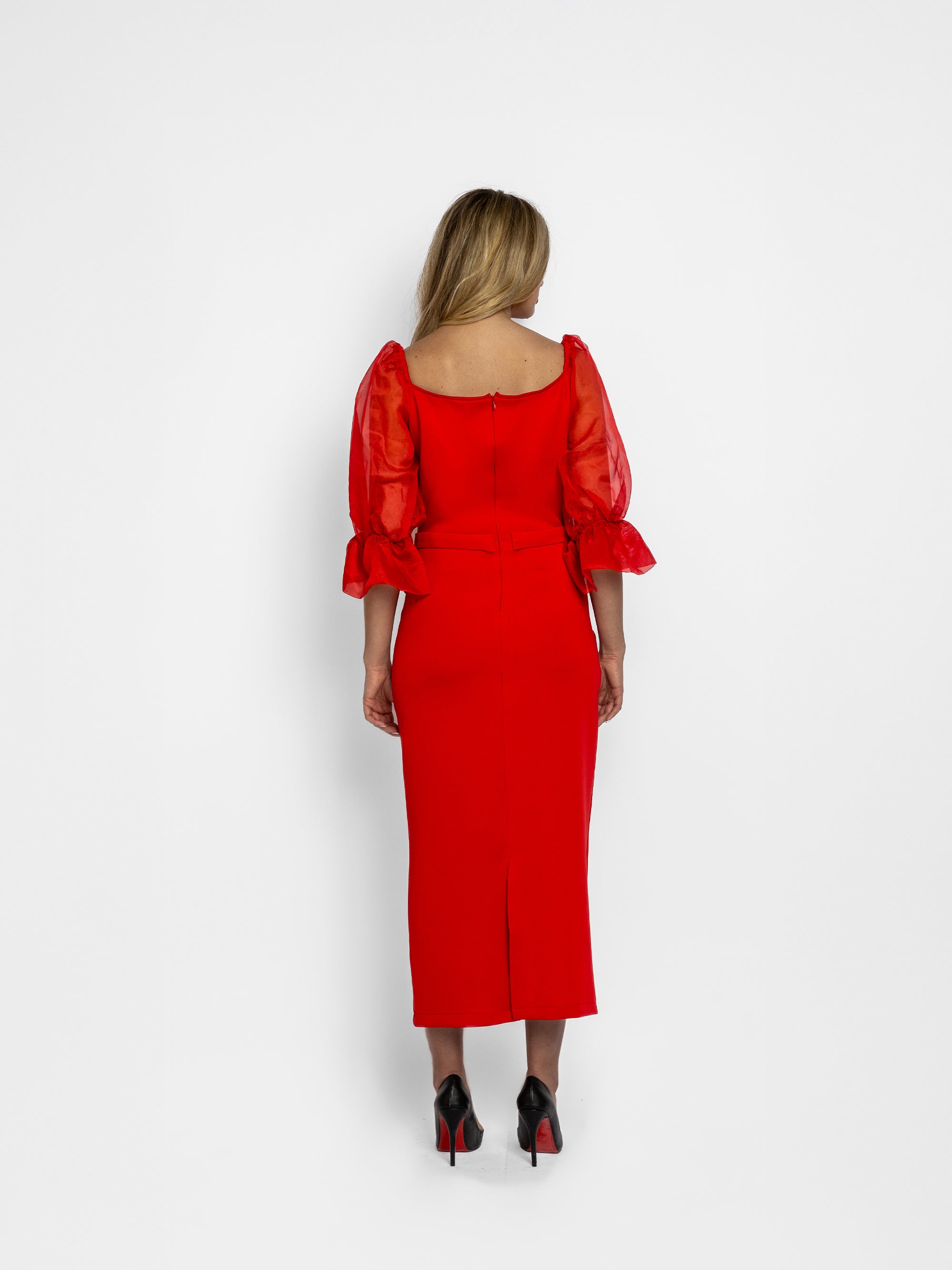 Rochie Lunga din Tafta "Betty", Rosie