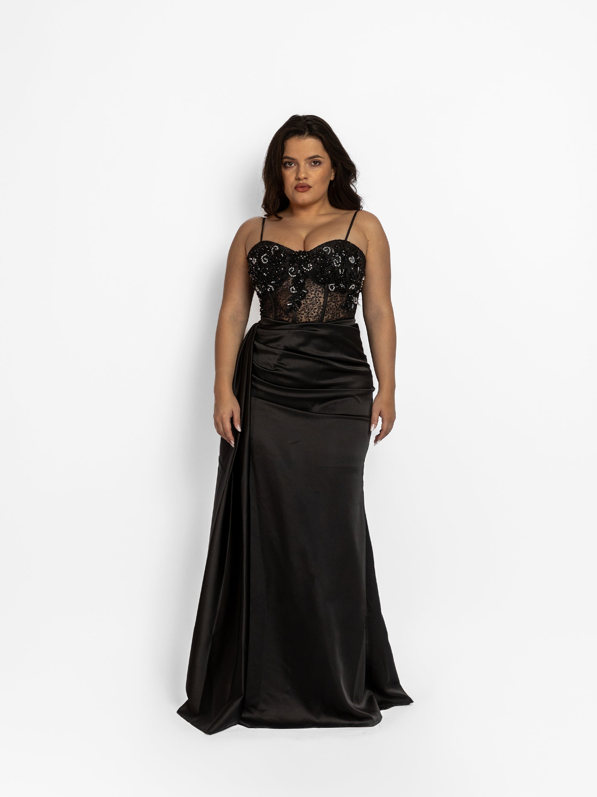 Rochie Lunga "Melody", Neagra