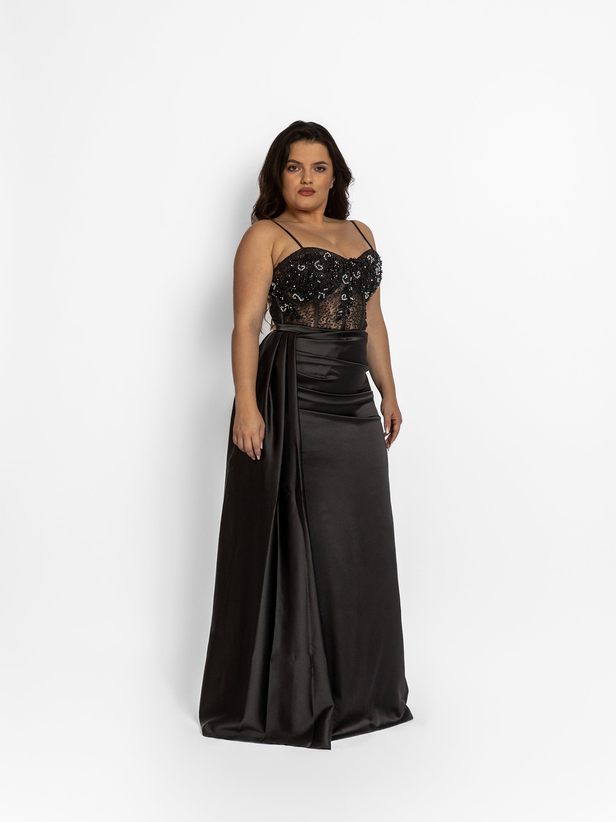 Rochie Lunga "Melody", Neagra