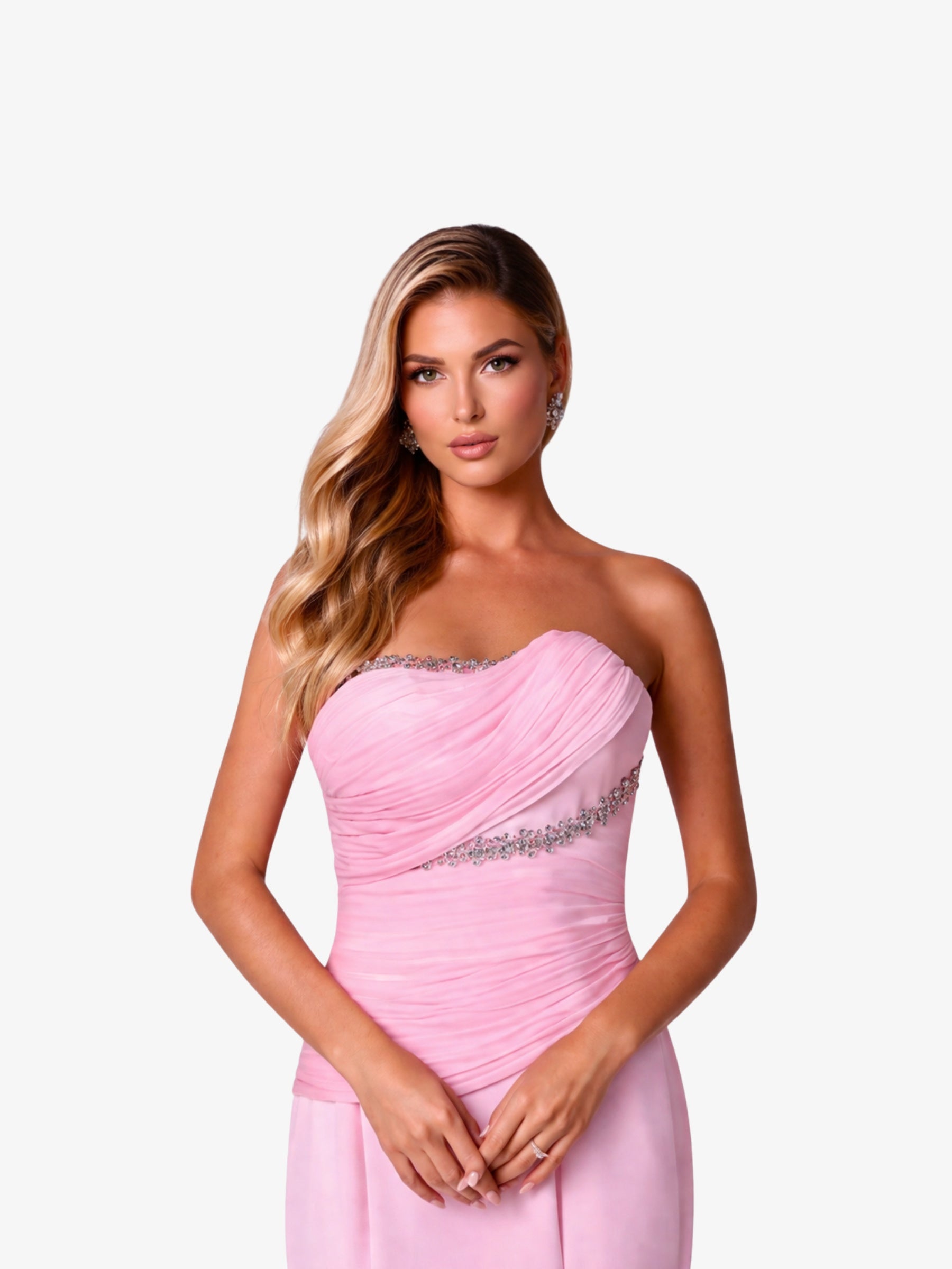 Rochie Luxury “ Damasc”, Roz