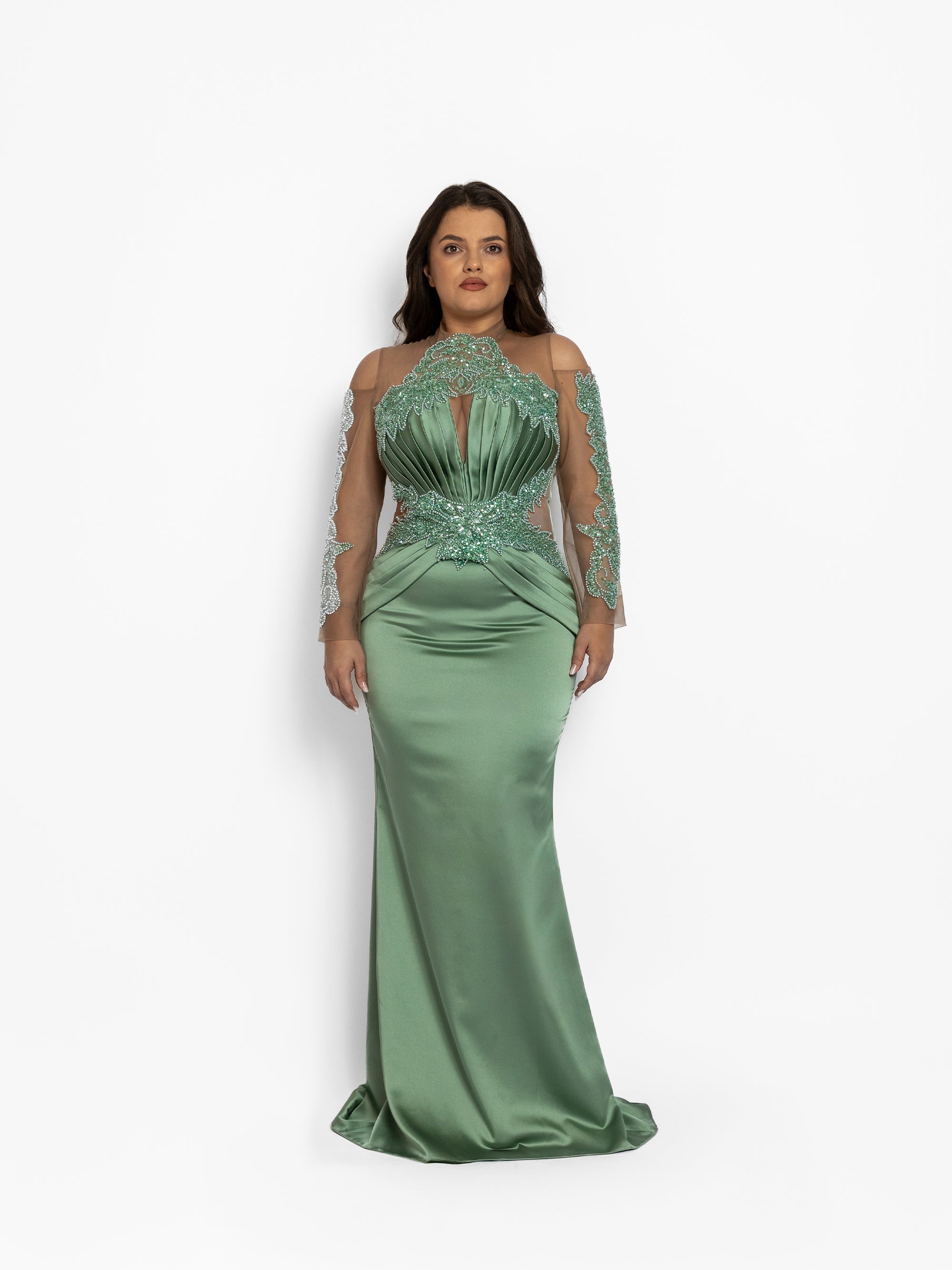 Rochie Lunga "Azira", Verde