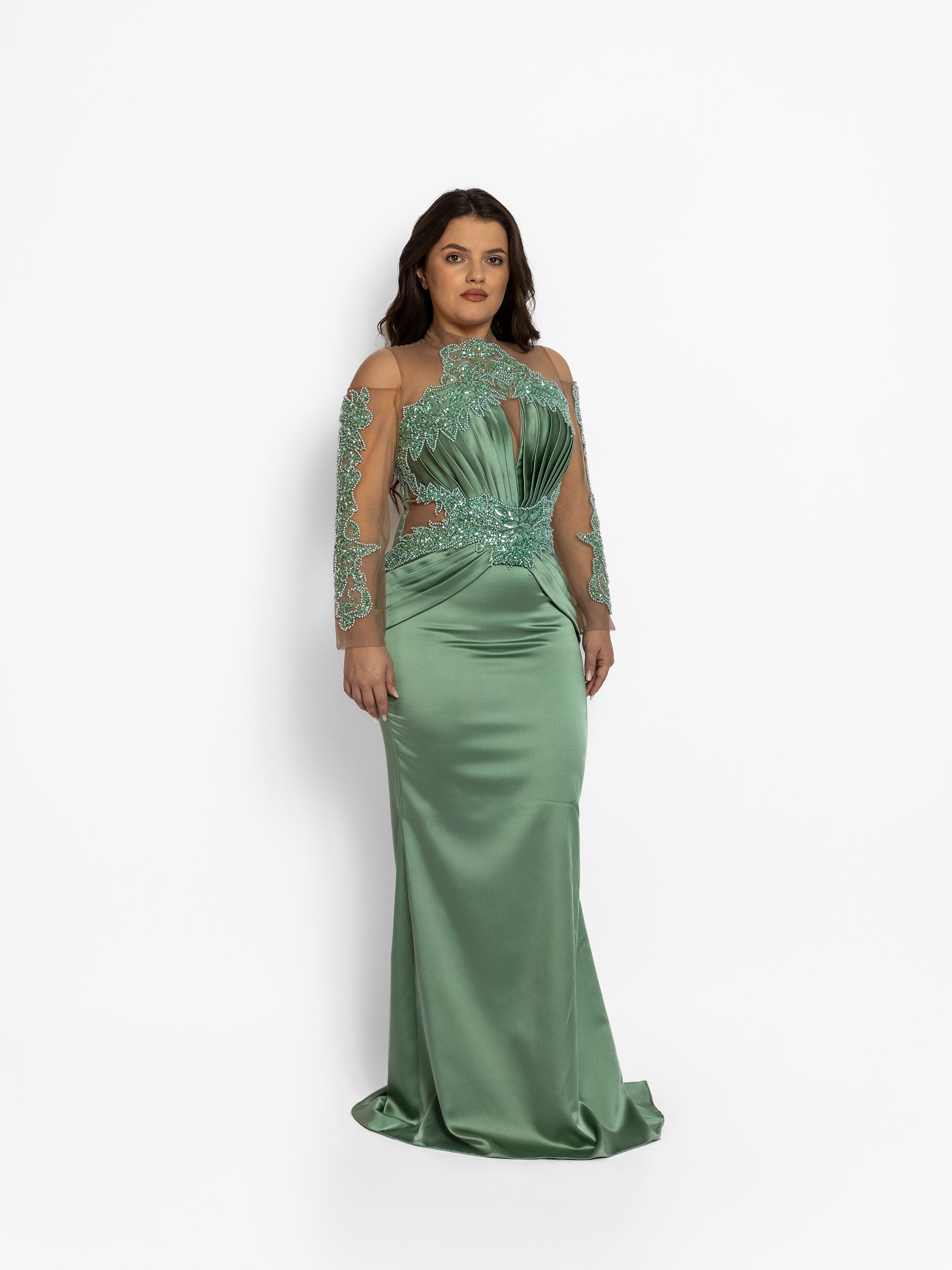 Rochie Lunga "Azira", Verde