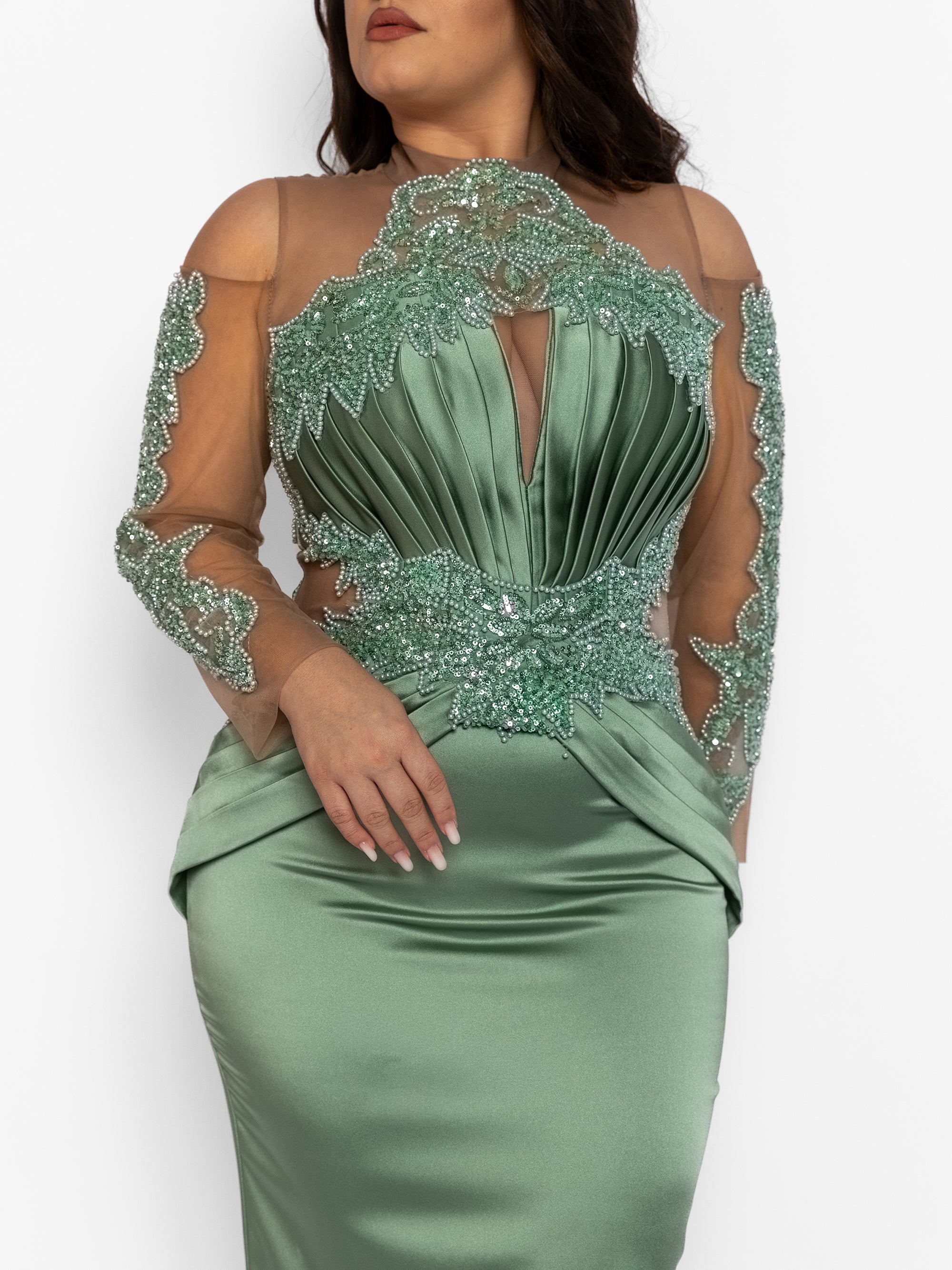 Rochie Lunga "Azira", Verde