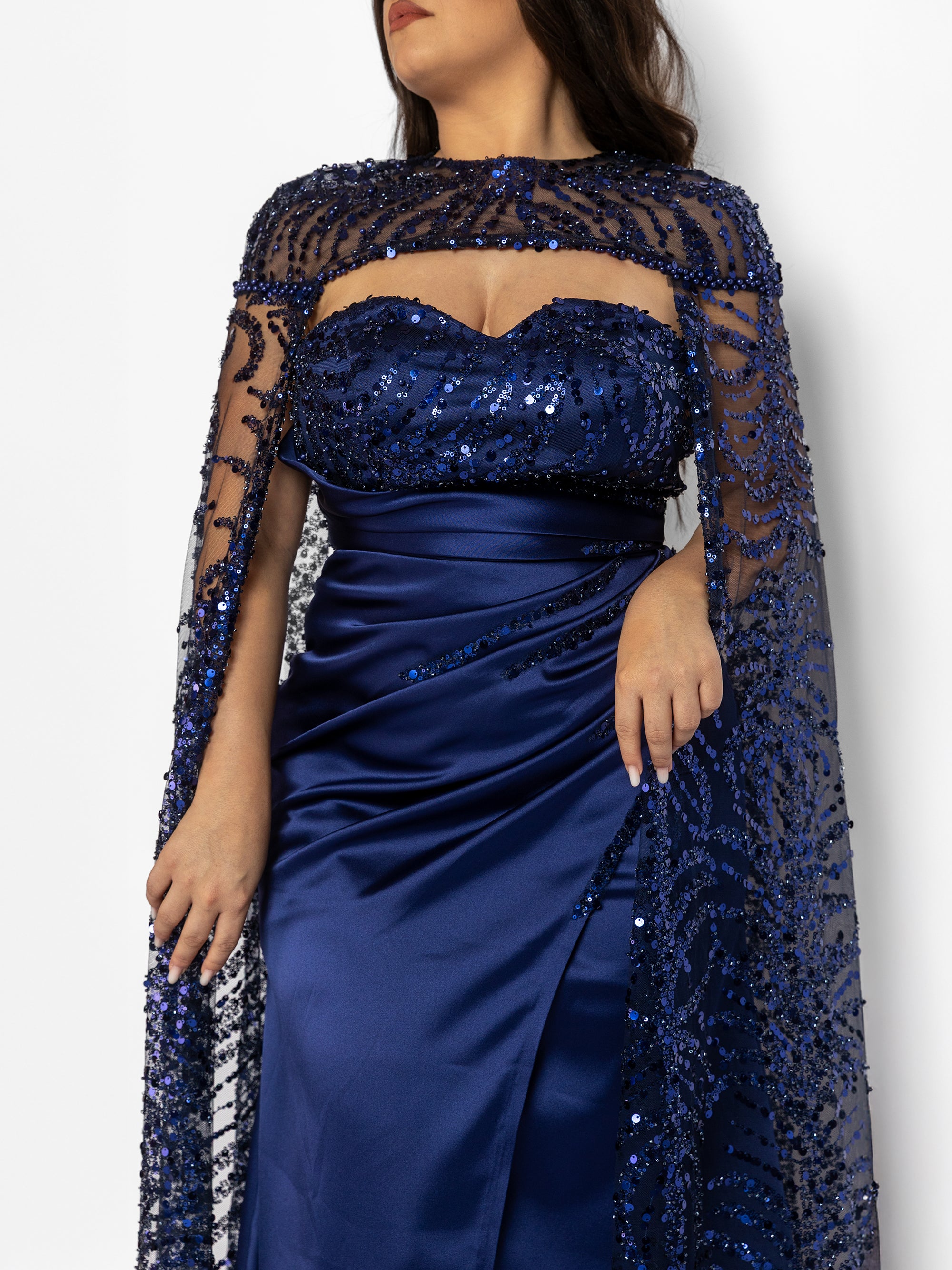 Rochie Lunga "Polina", Albastra