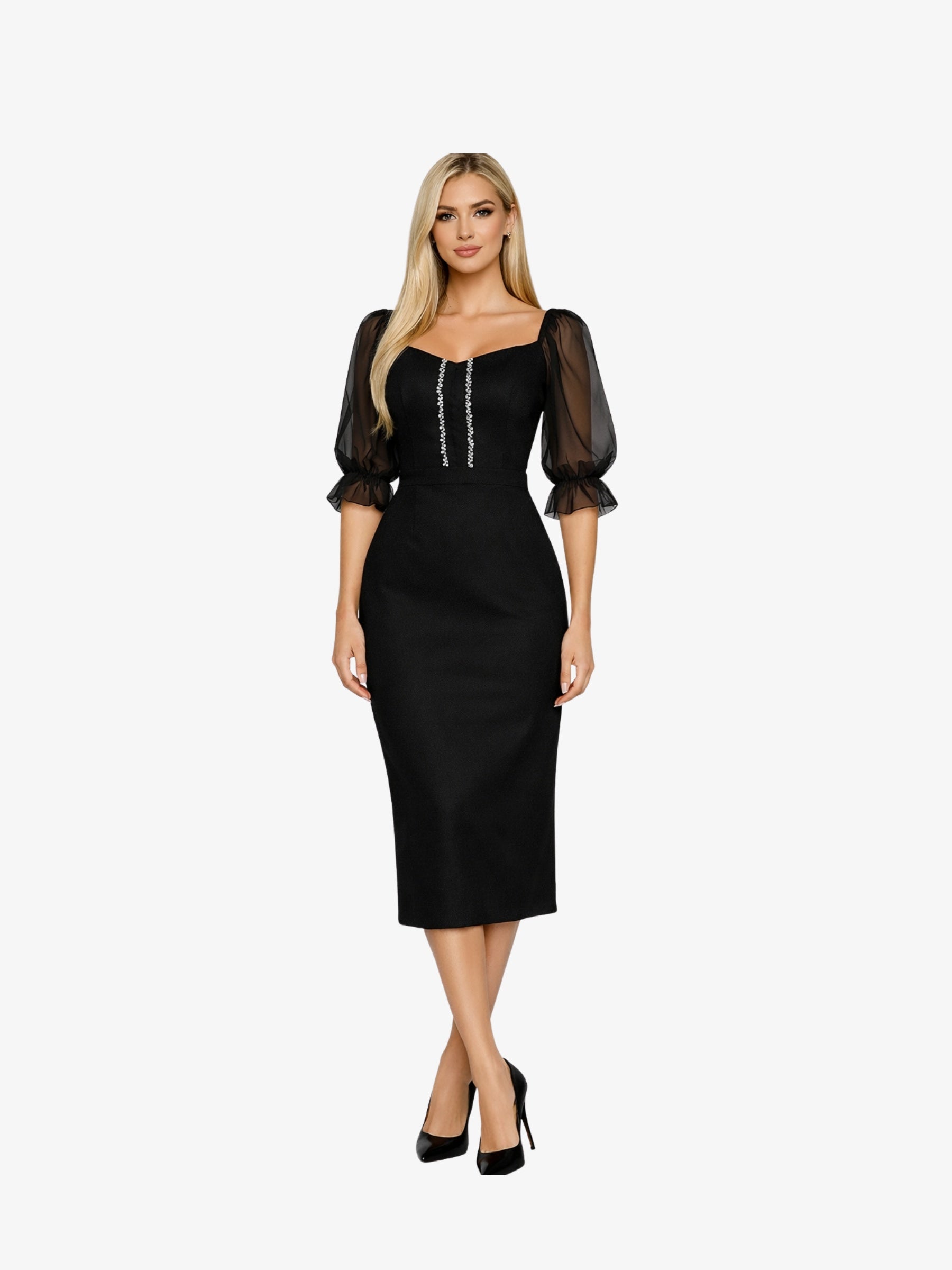 Rochie Midi “Betty”, Negru