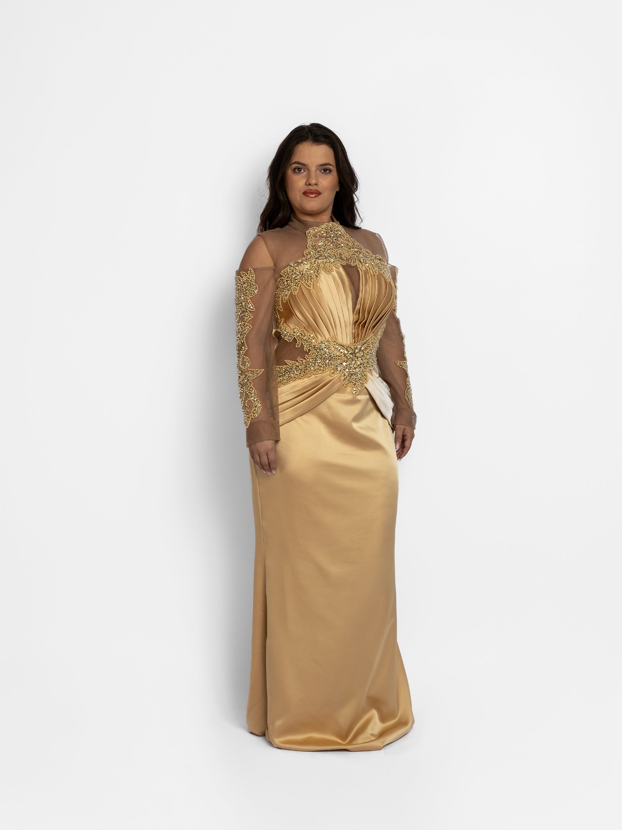 Rochie Lunga "Azira", Aurie