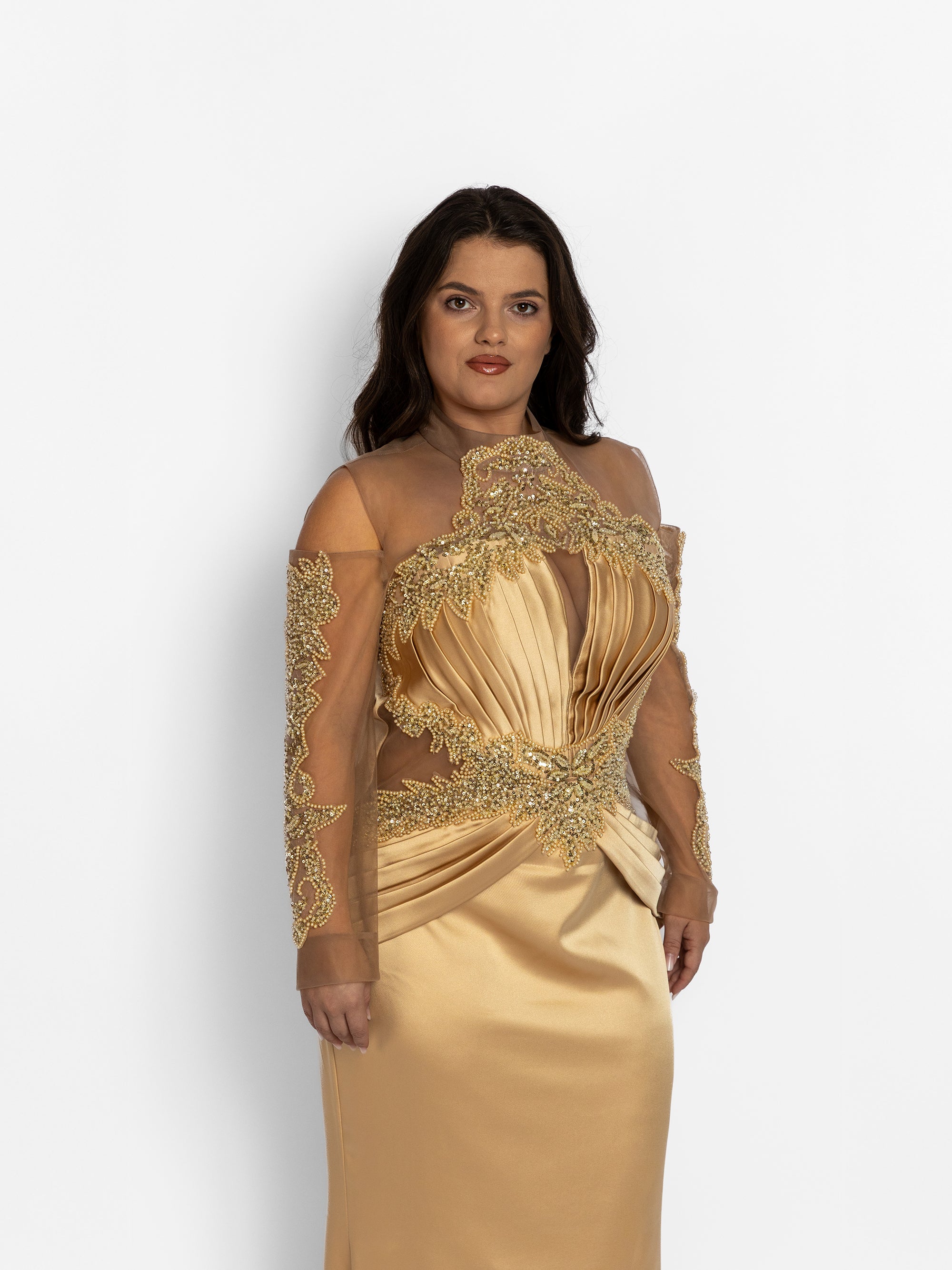 Rochie Lunga "Azira", Aurie