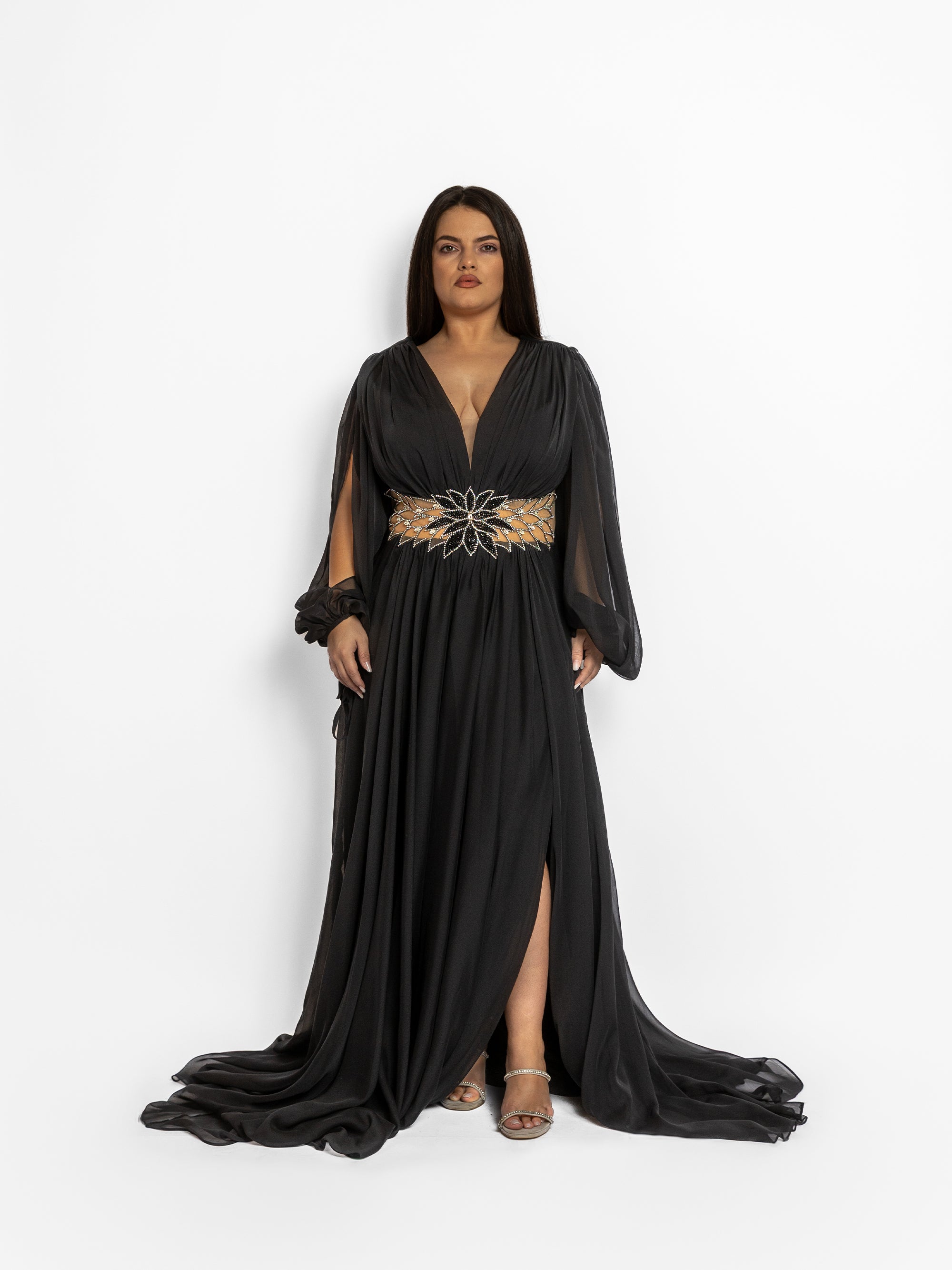 Rochie Lunga "Cassandra" Negru