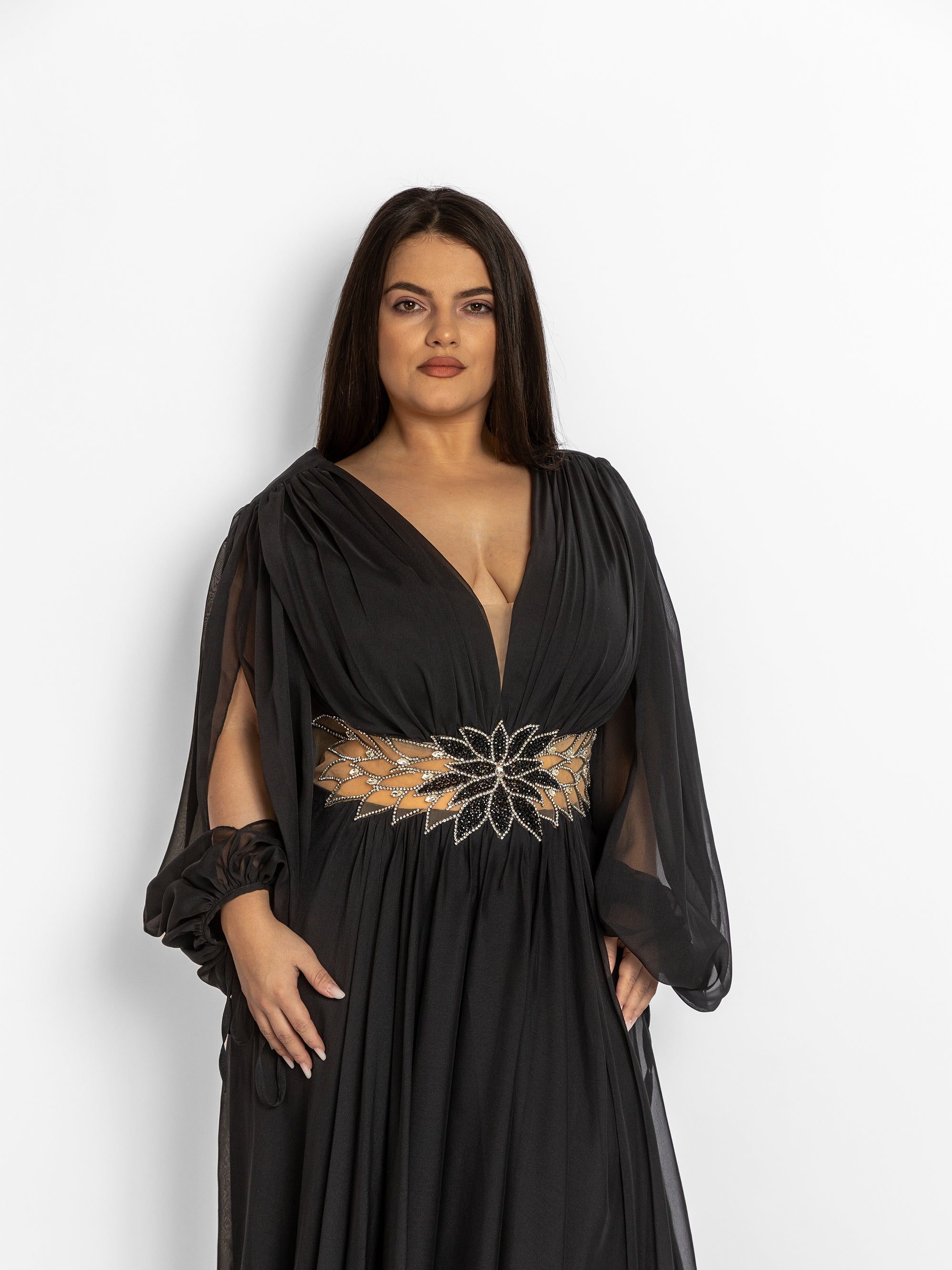 Rochie Lunga "Cassandra" Negru