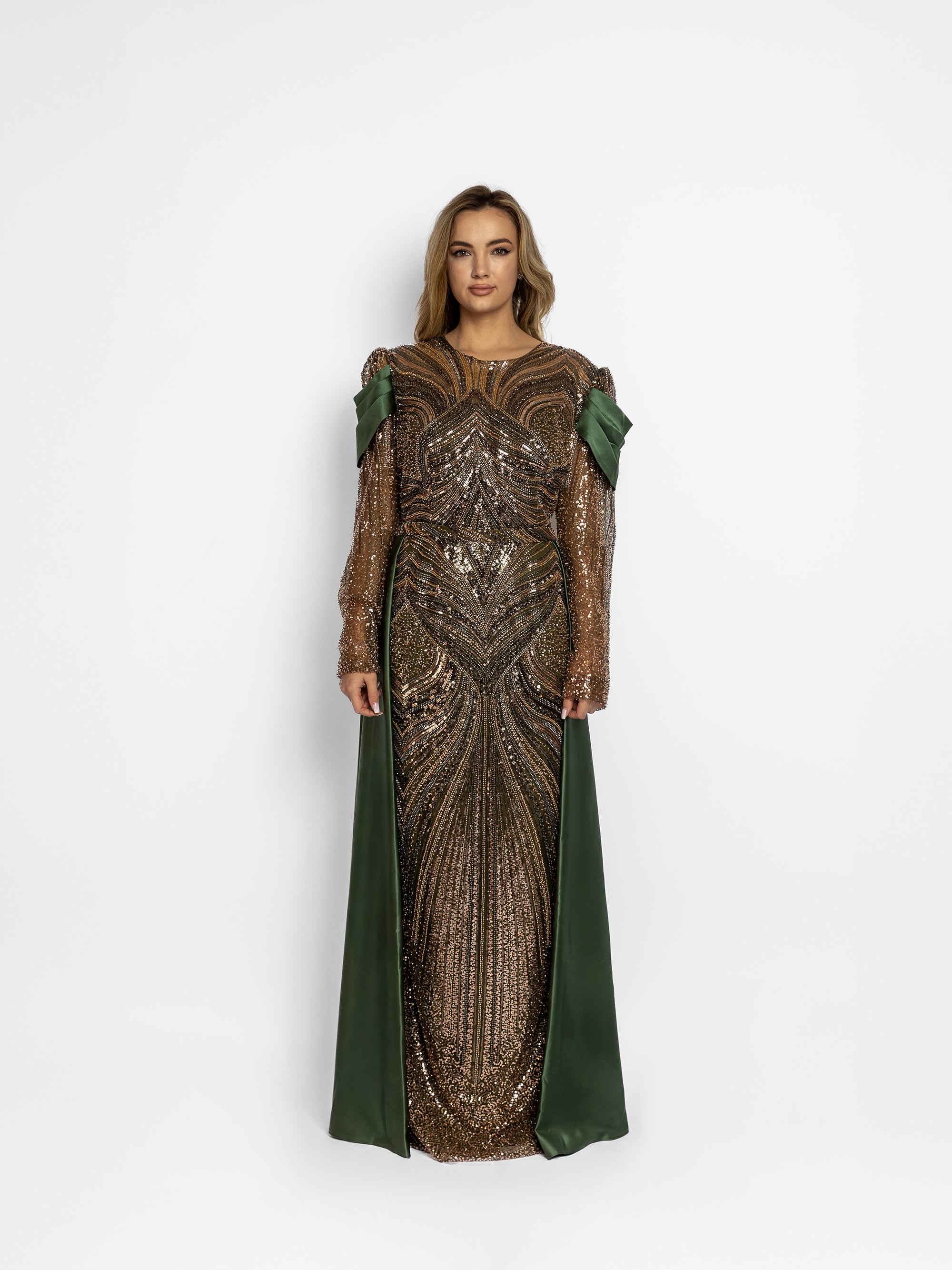 Rochie Lunga "Hecuba" Verde