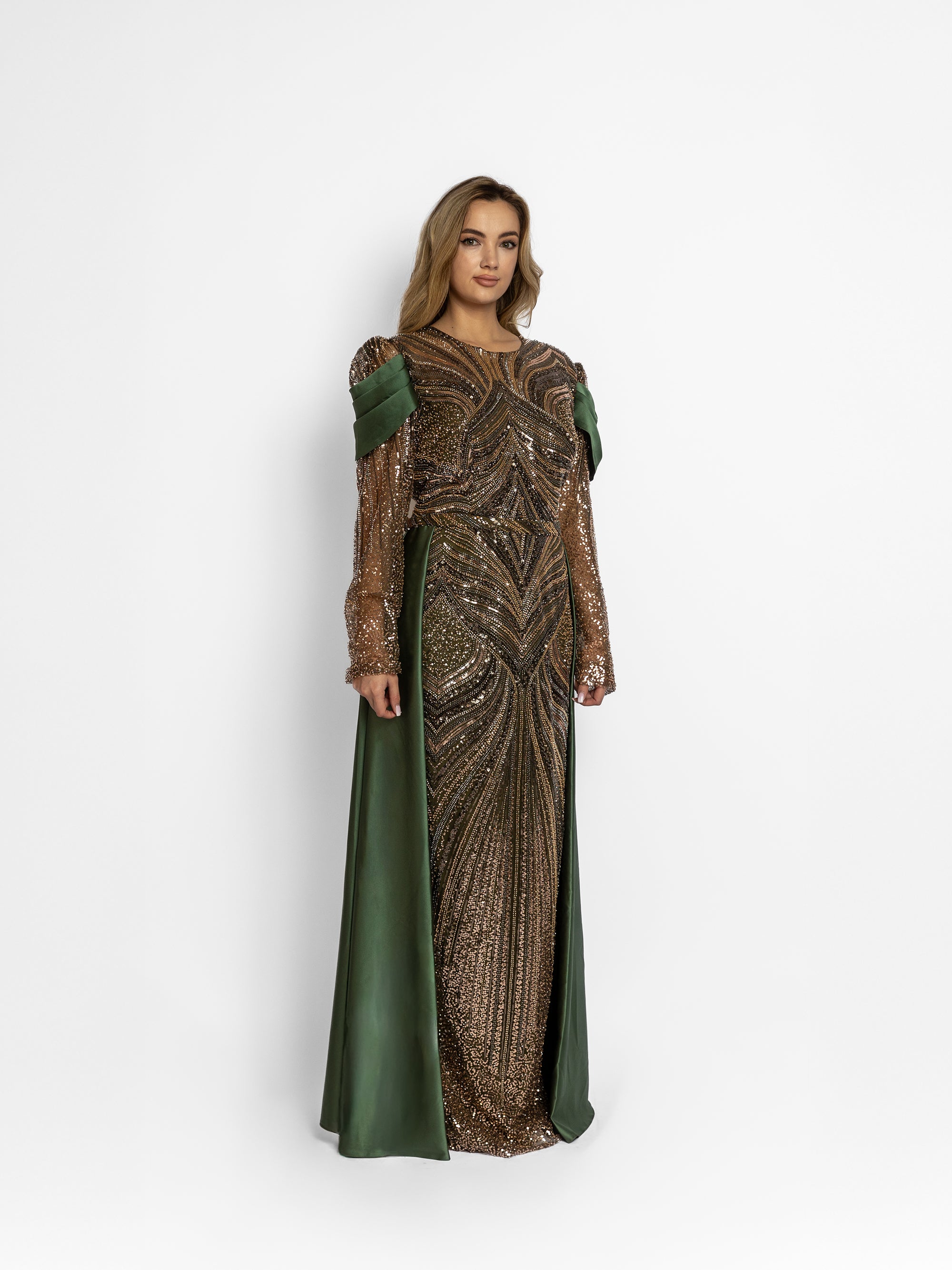 Rochie Lunga "Hecuba" Verde