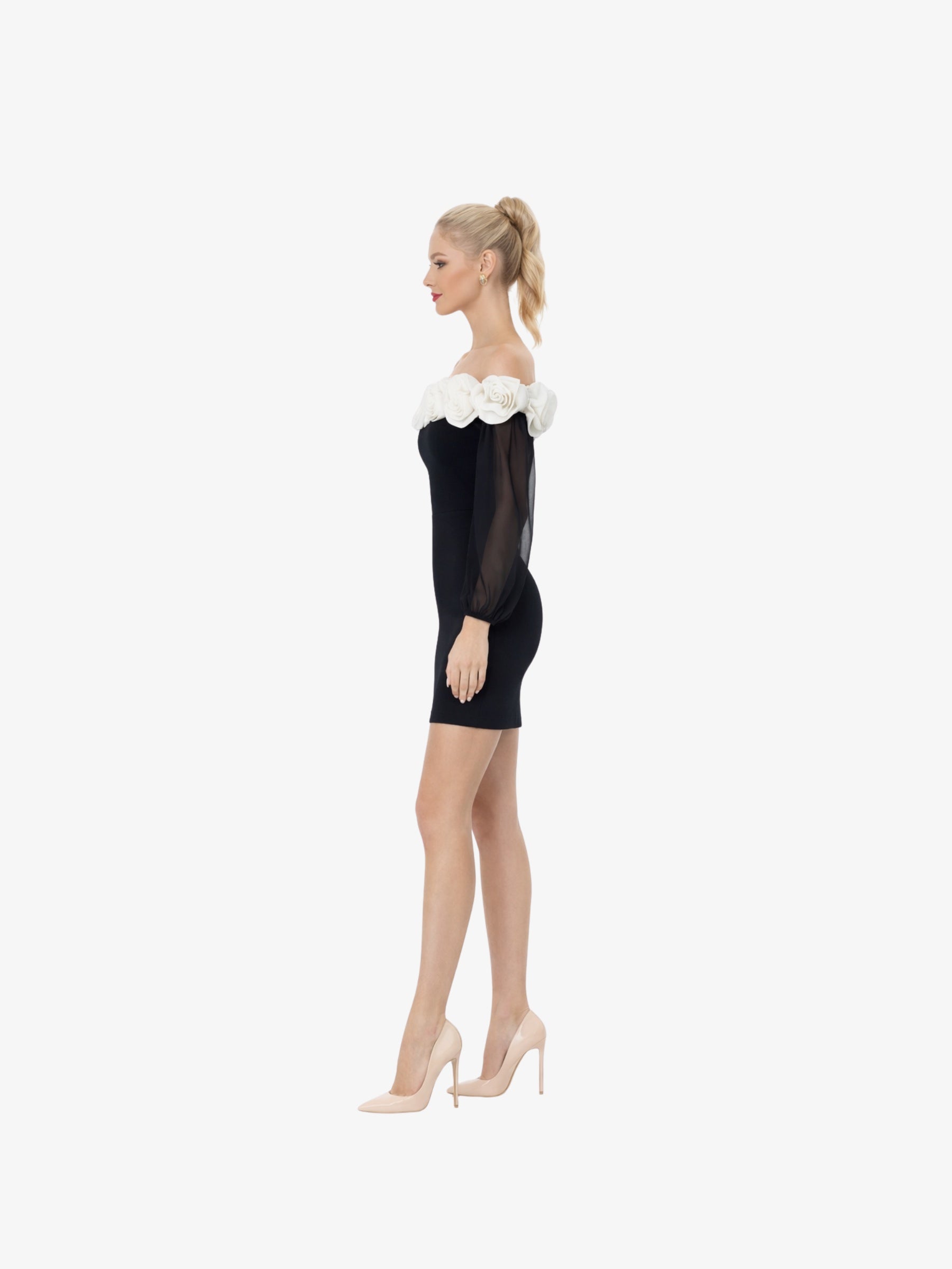 Rochie Scurta “Rossye”, Negru