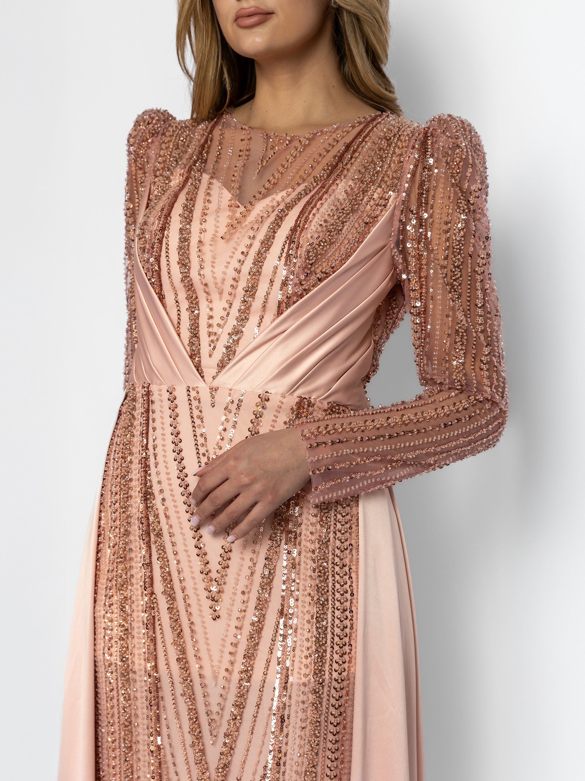 Rochie cu Trena "Andalucia", Roz