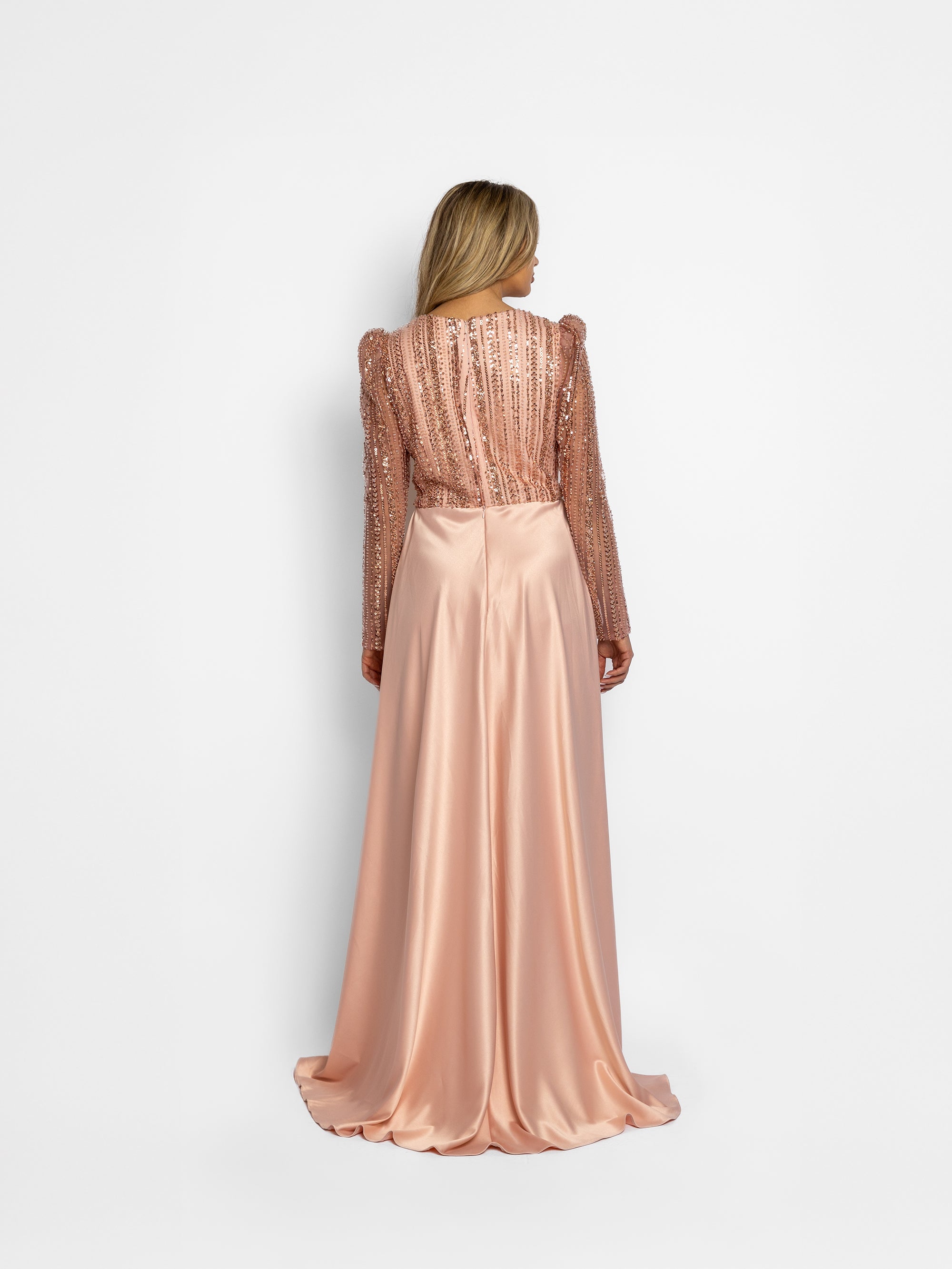 Rochie cu Trena "Andalucia", Roz