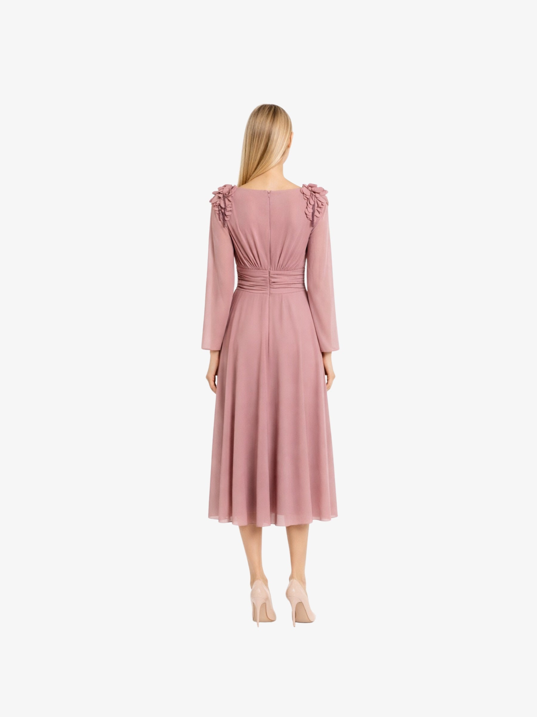 Rochie Midi “Carolina”, Roz