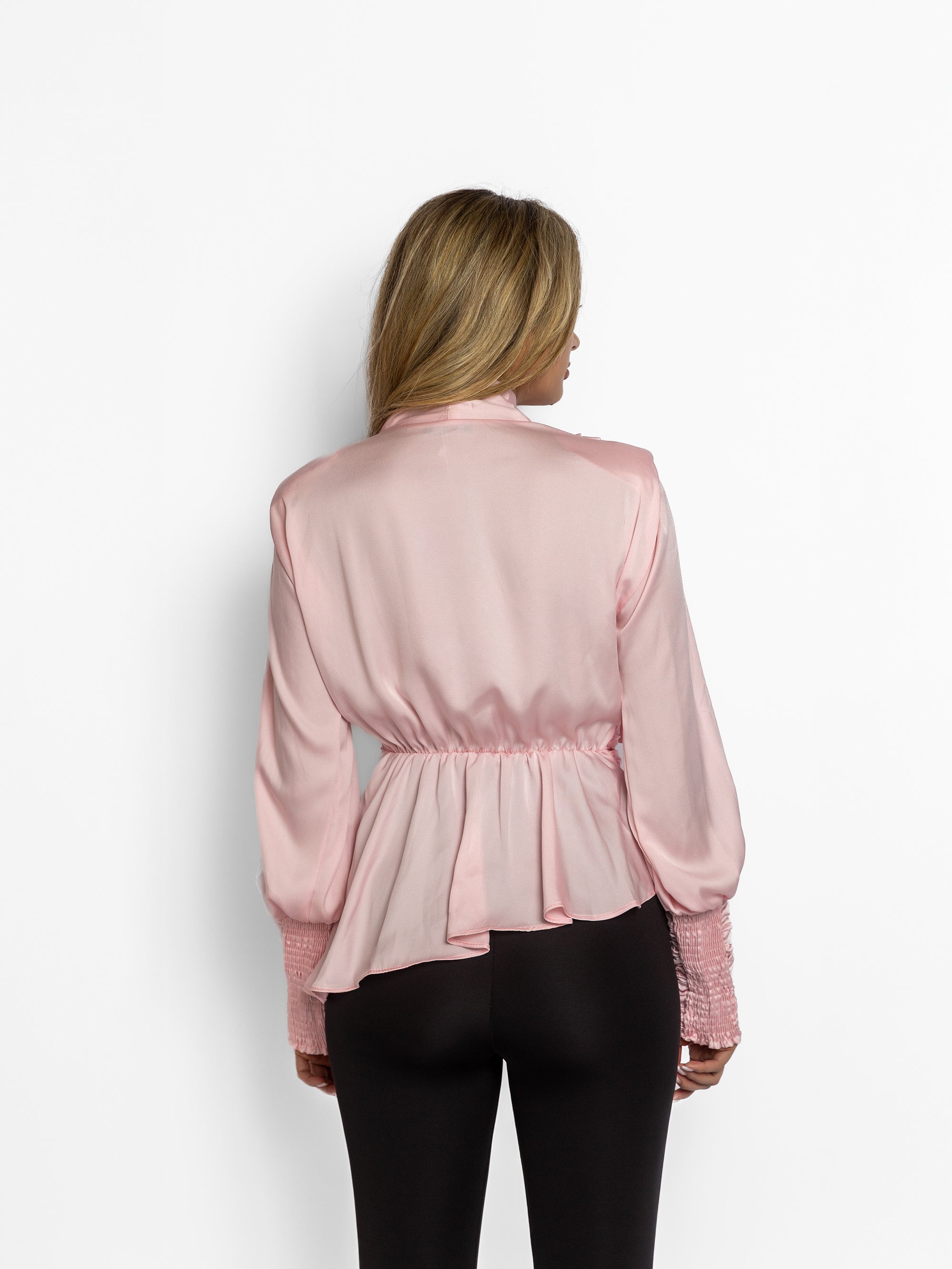 Bluza din Satin si Bumbac "Eveline", Roz