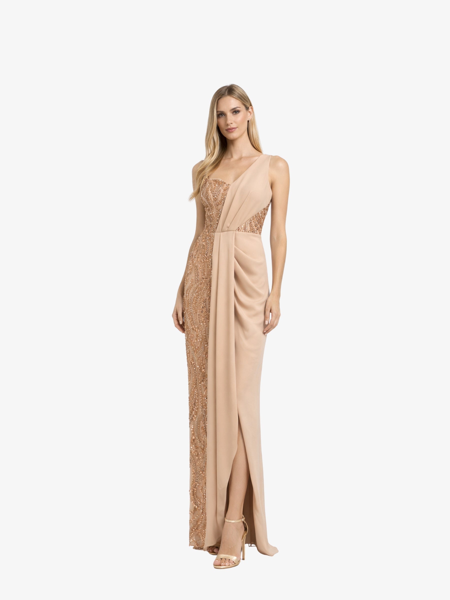 Rochie Lunga “Rowa”, Bej