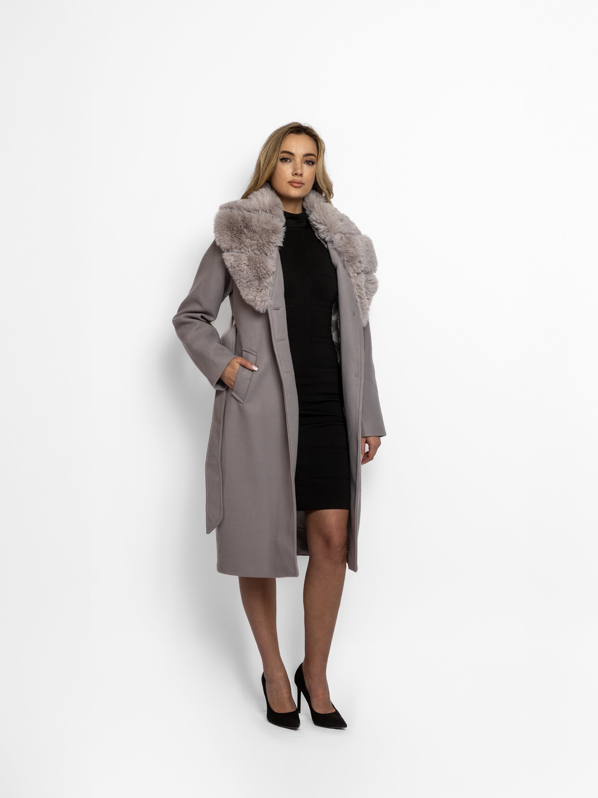 Palton "Royal Diana", Gri