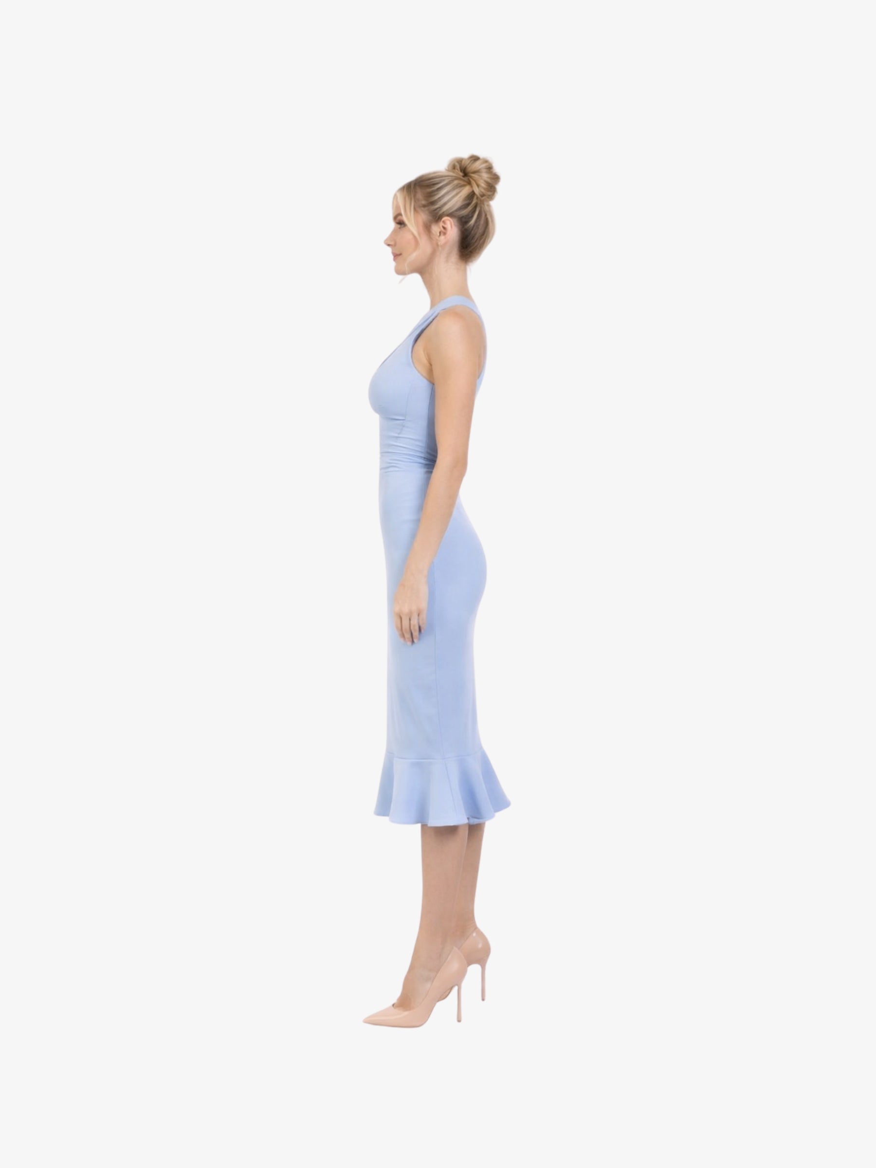 Rochie Midi “Seria”, Albastru