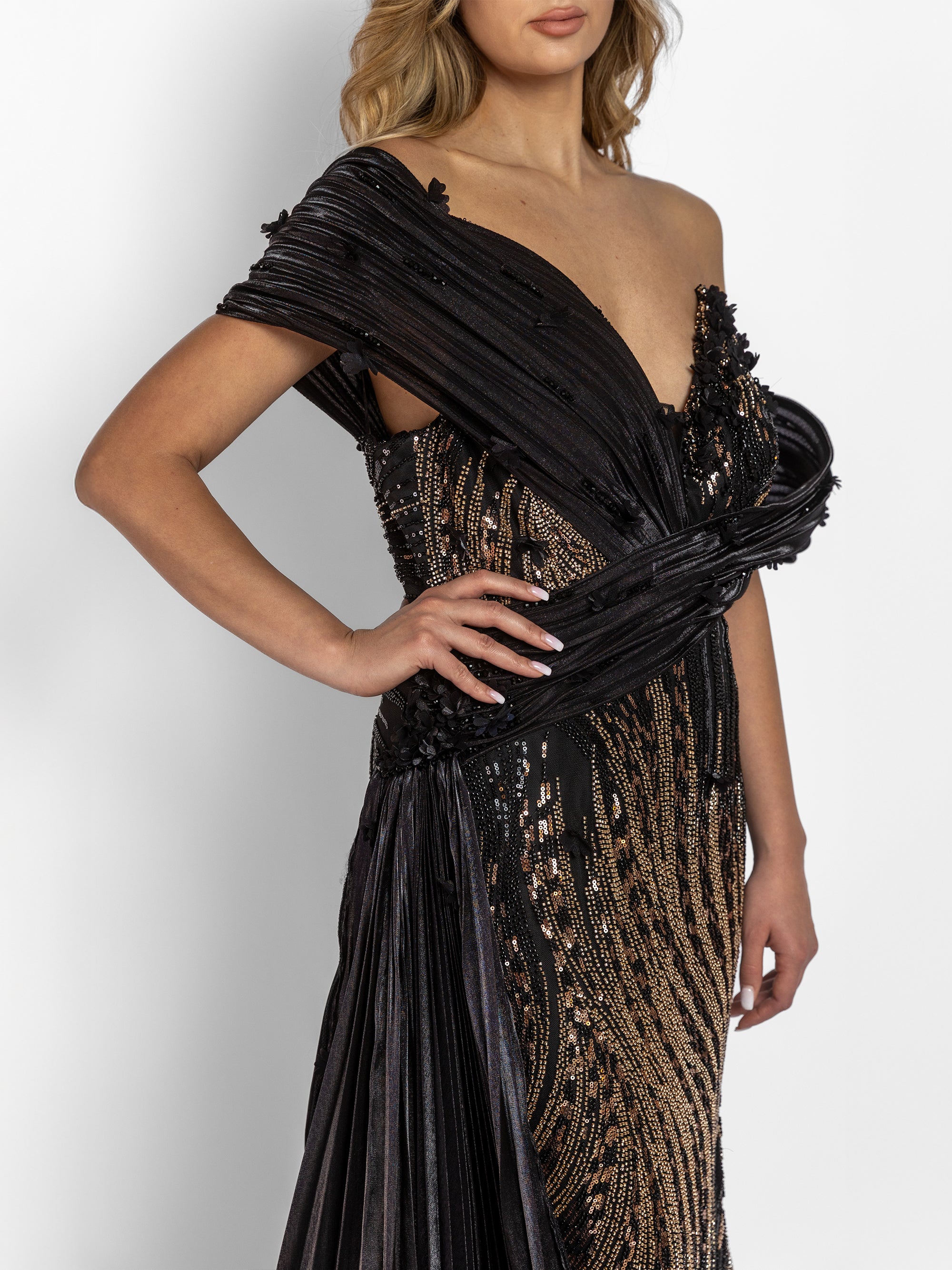 Rochie Lunga "Anemona Luxury", Neagra