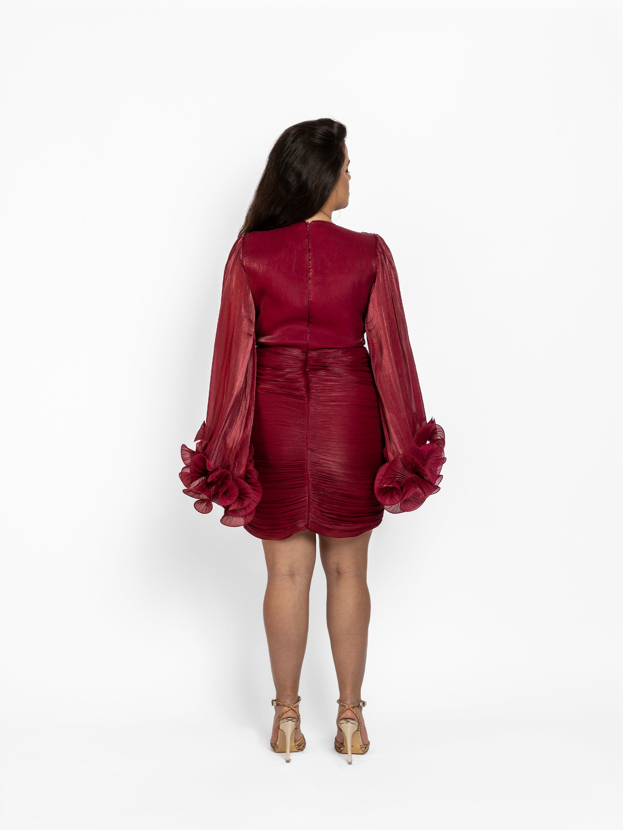 Rochie Scurta "Anemona", Burgundy