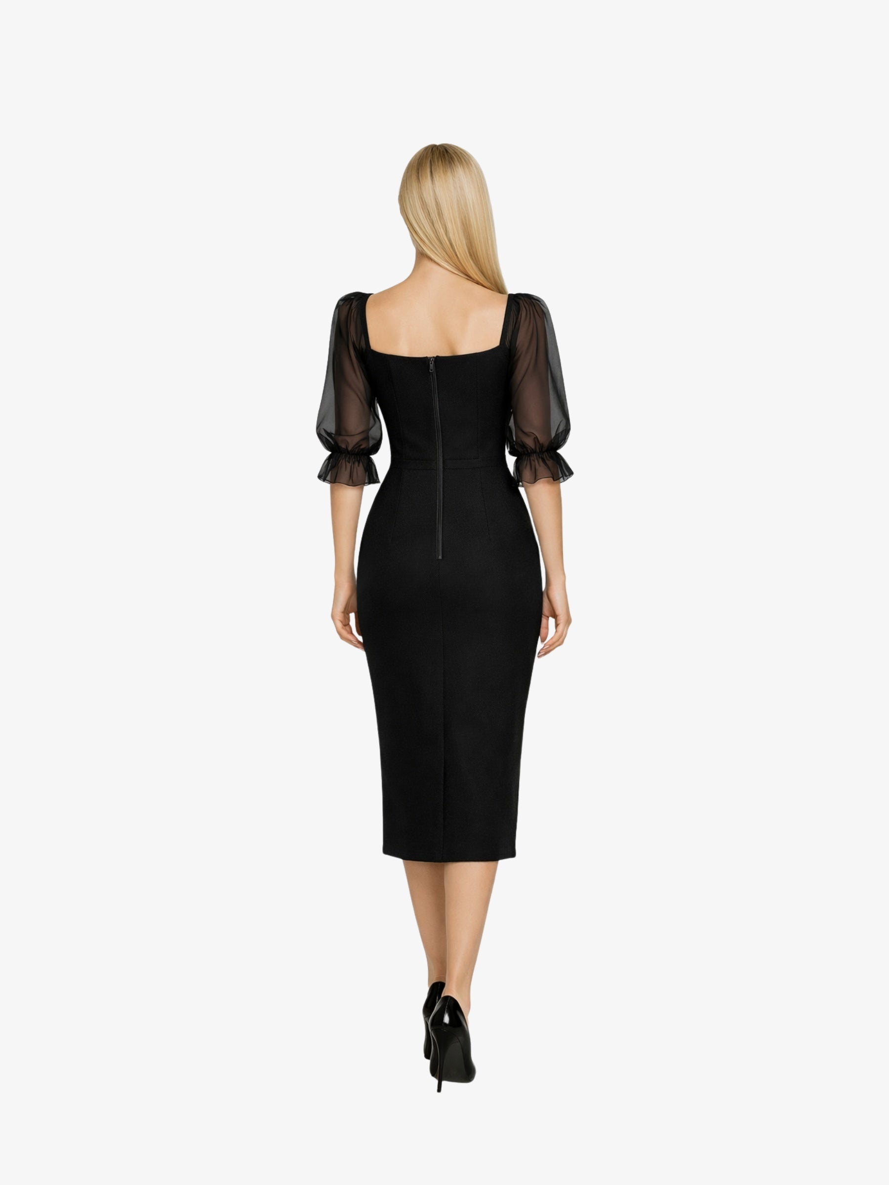 Rochie Midi “Betty”, Negru