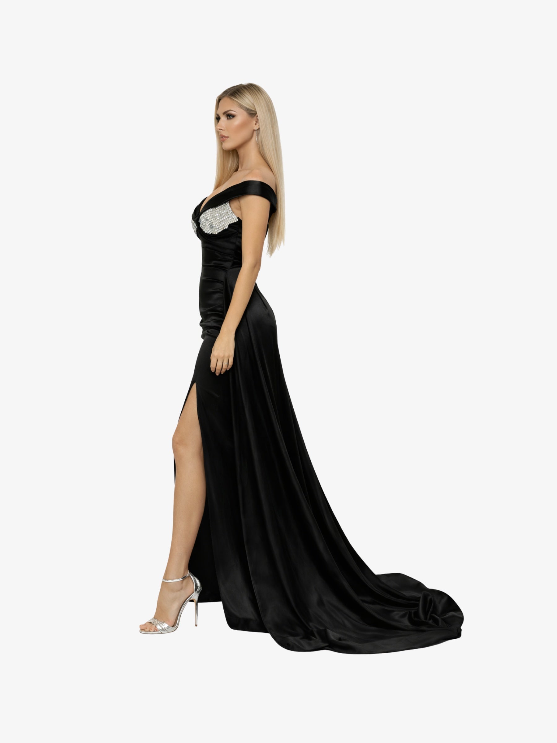 Rochie Lunga “Onyela”, Negru