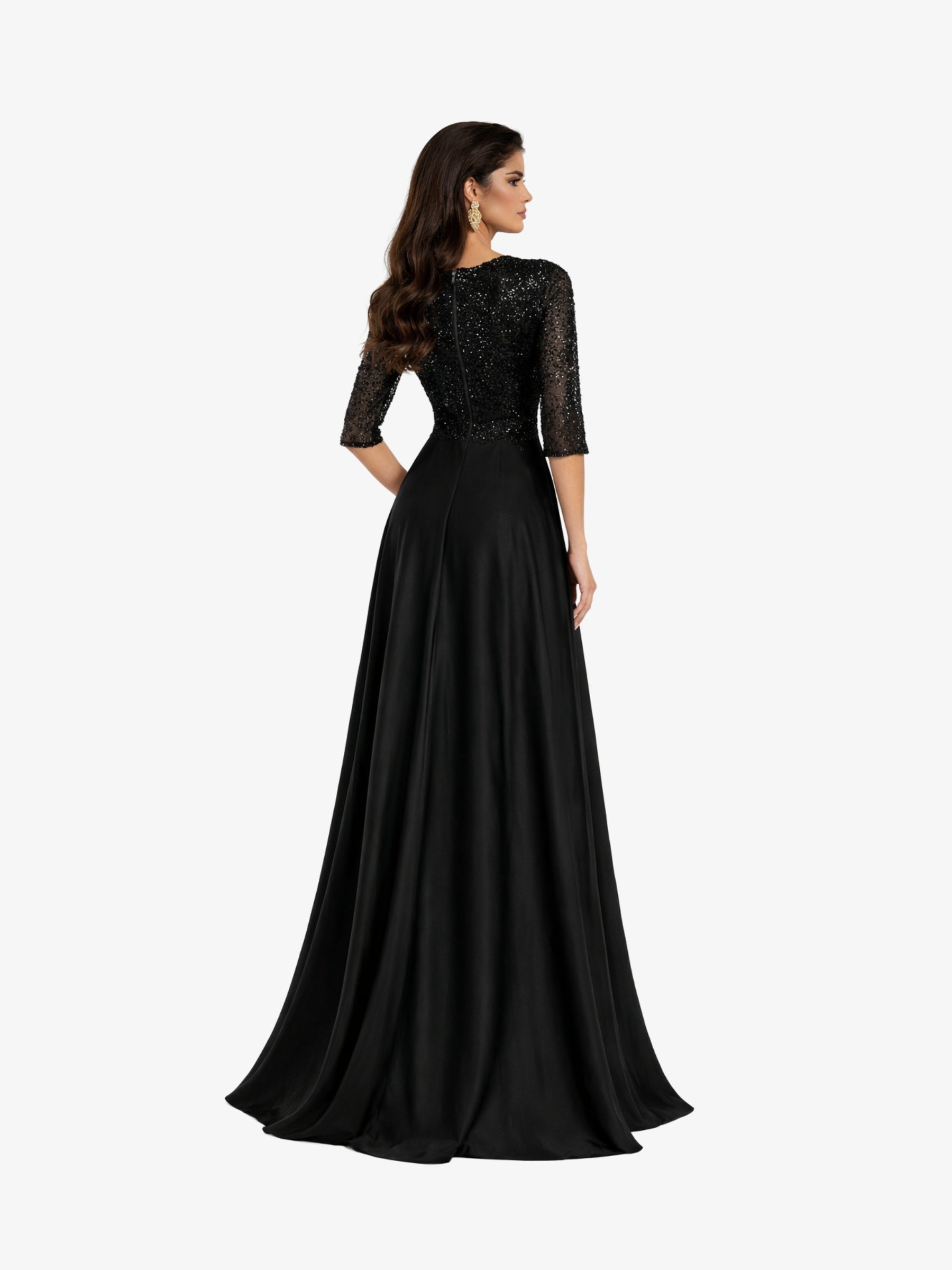 Rochie Lunga “Zaira”, Negru