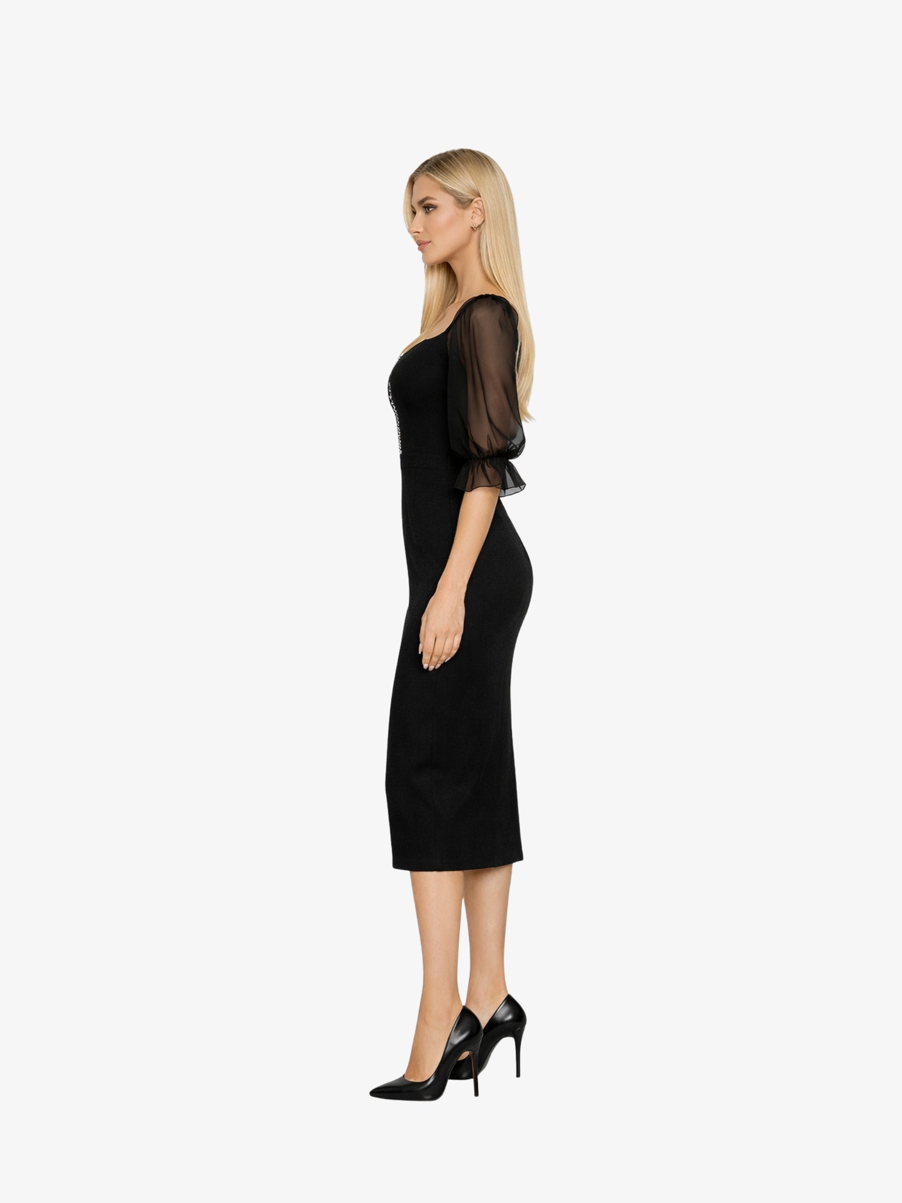Rochie Midi “Betty”, Negru