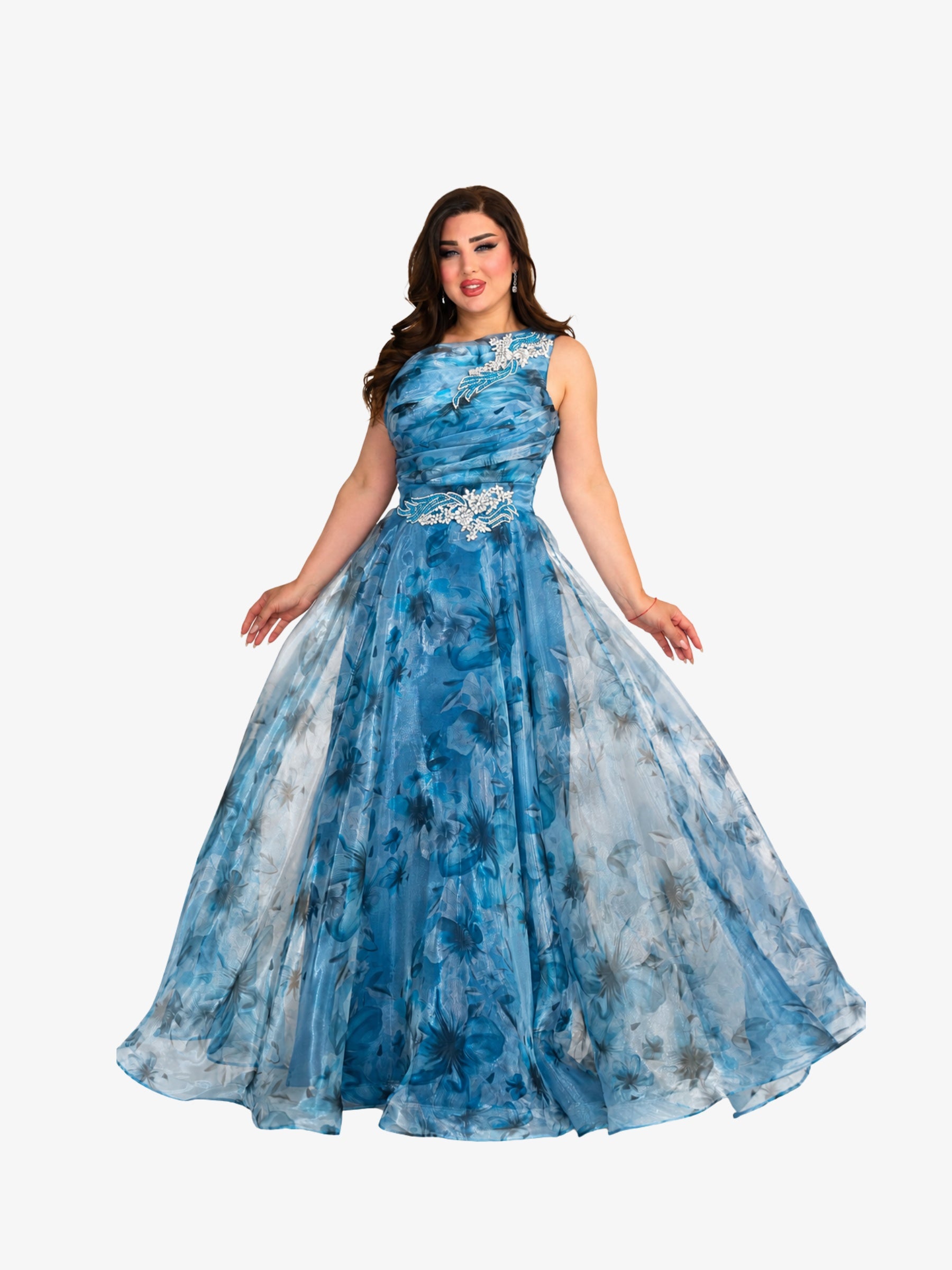 Rochie Eleganta “Magnolia”, Albastru