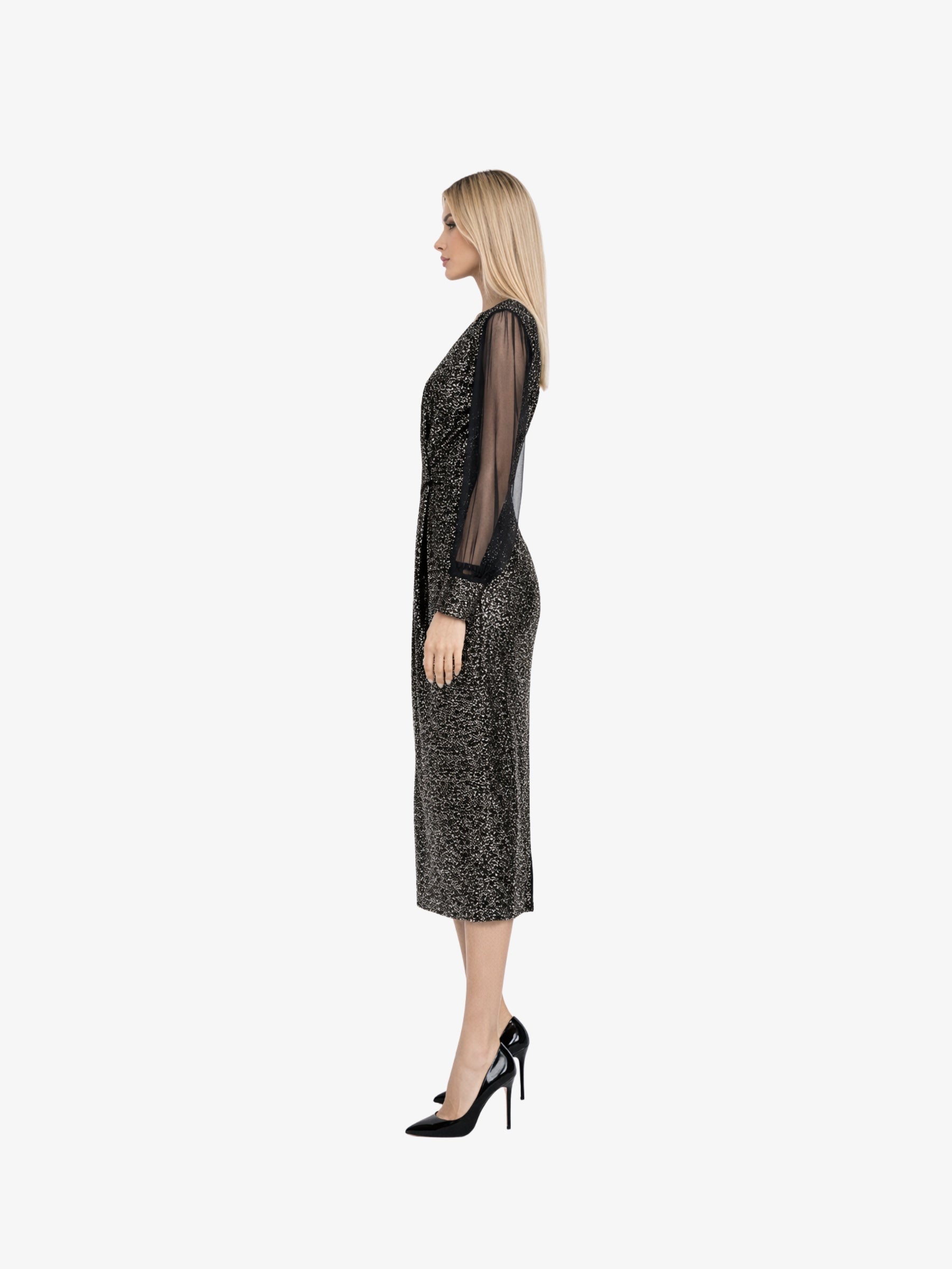 Rochie Midi “Fedora”, Auriu
